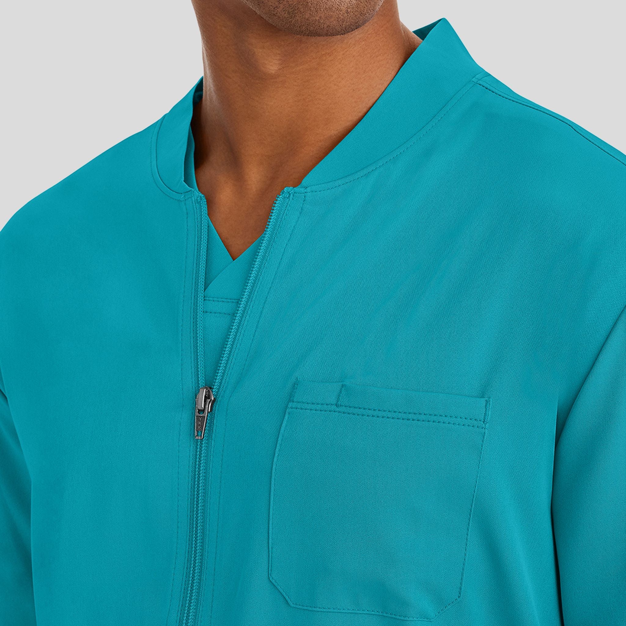 Men's Michael Zip Front Solid Scrub Jacket