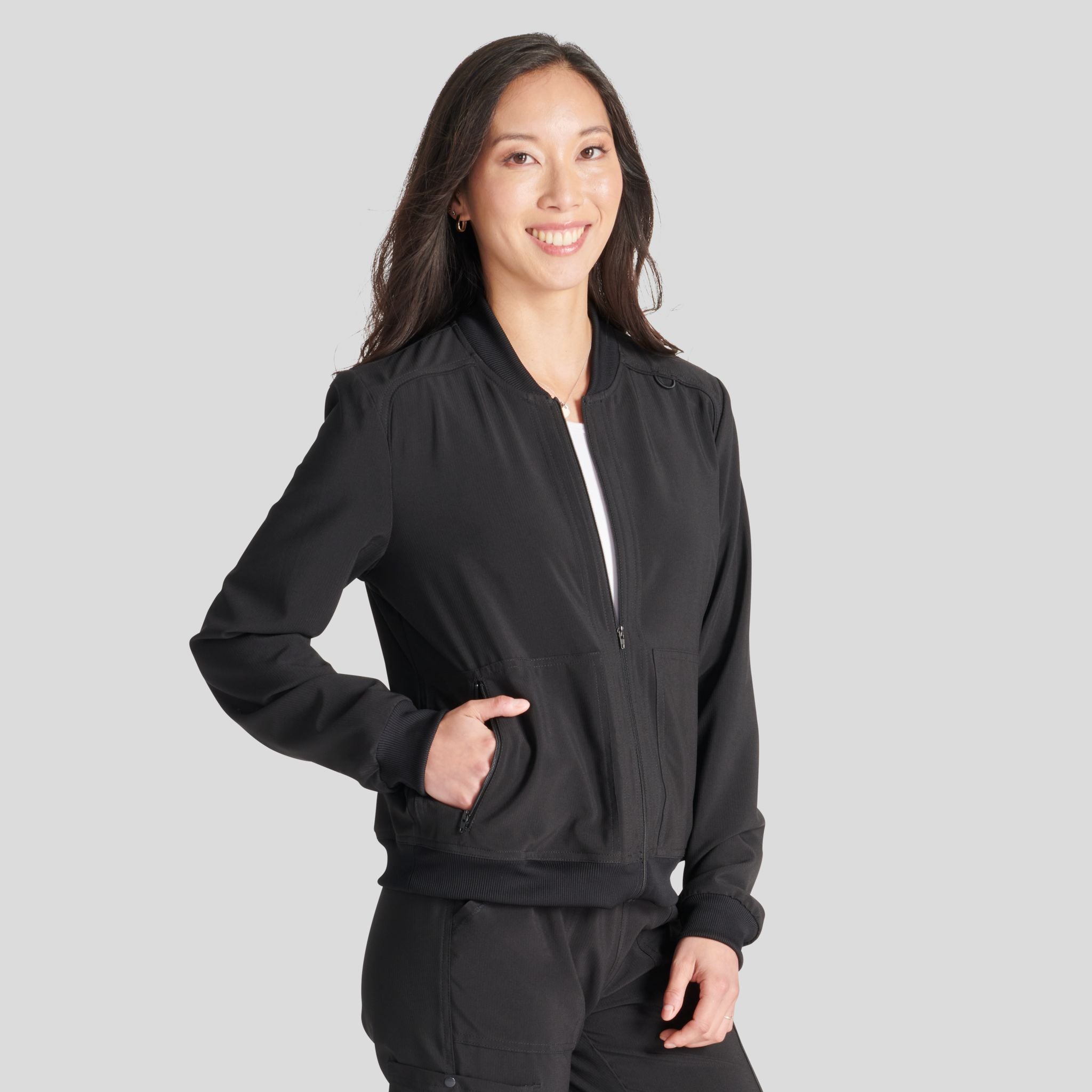Women's Zip Front Bomber Jacket