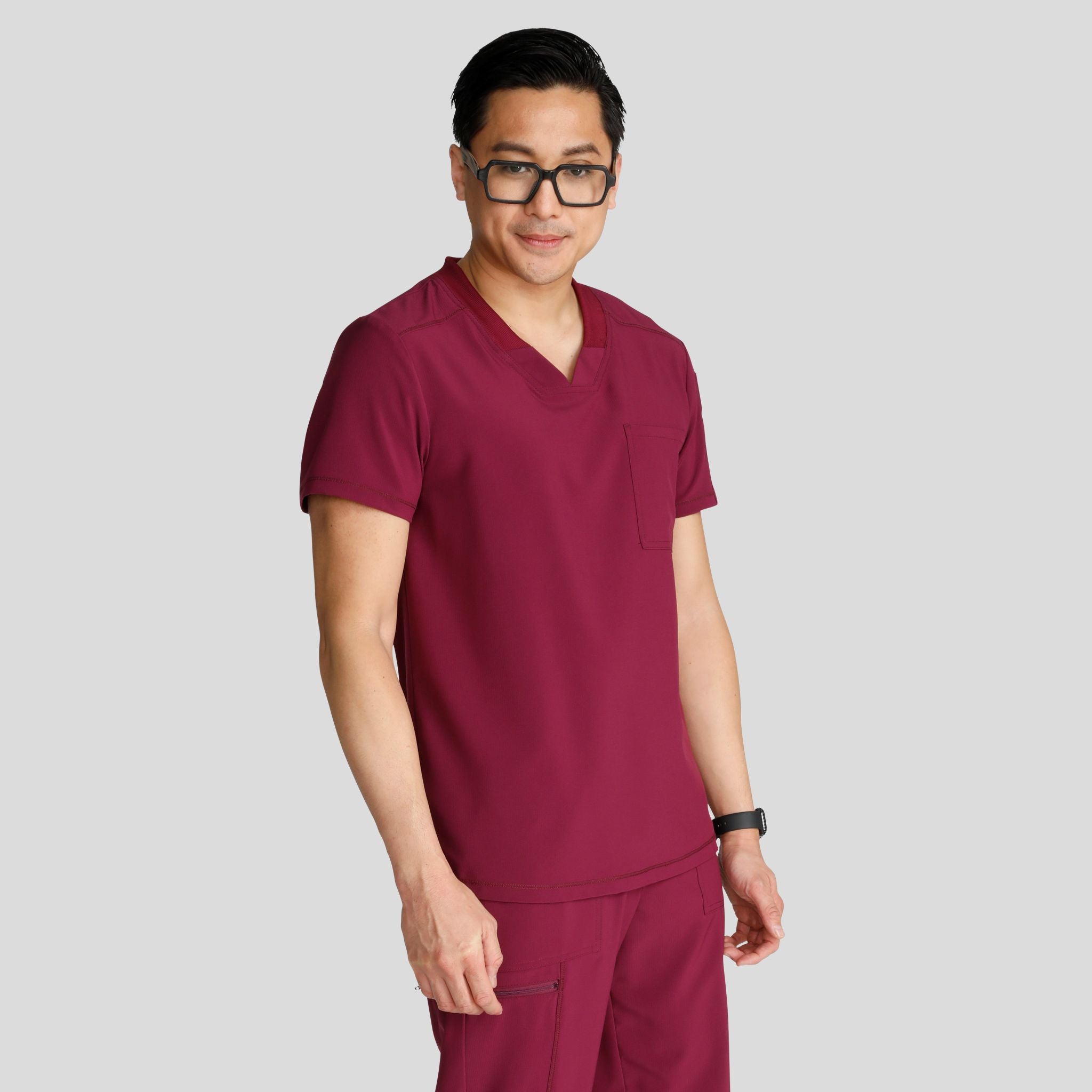 Men's V-Neck Scrub Top