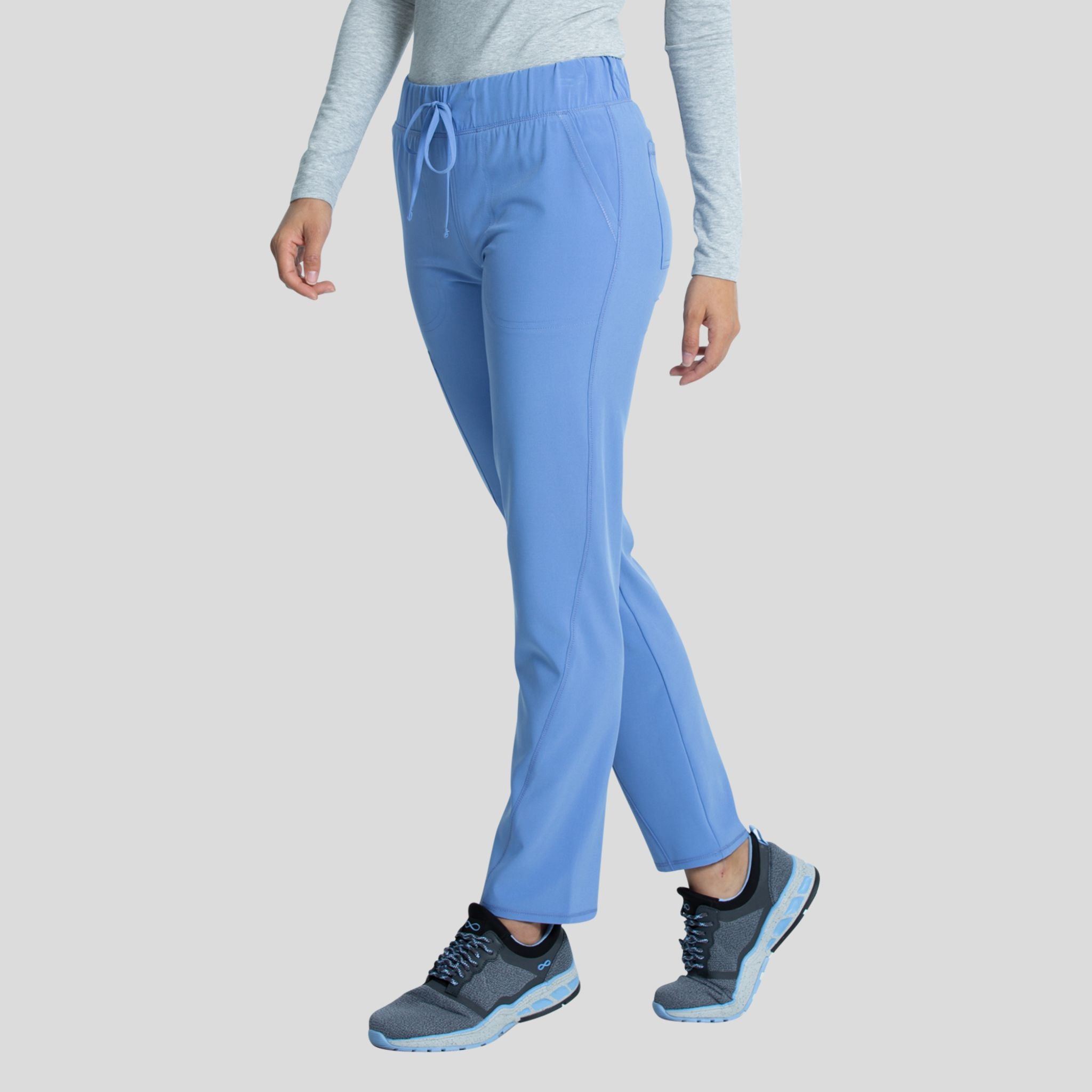 Mid Rise Tapered Leg Drawstring Pant