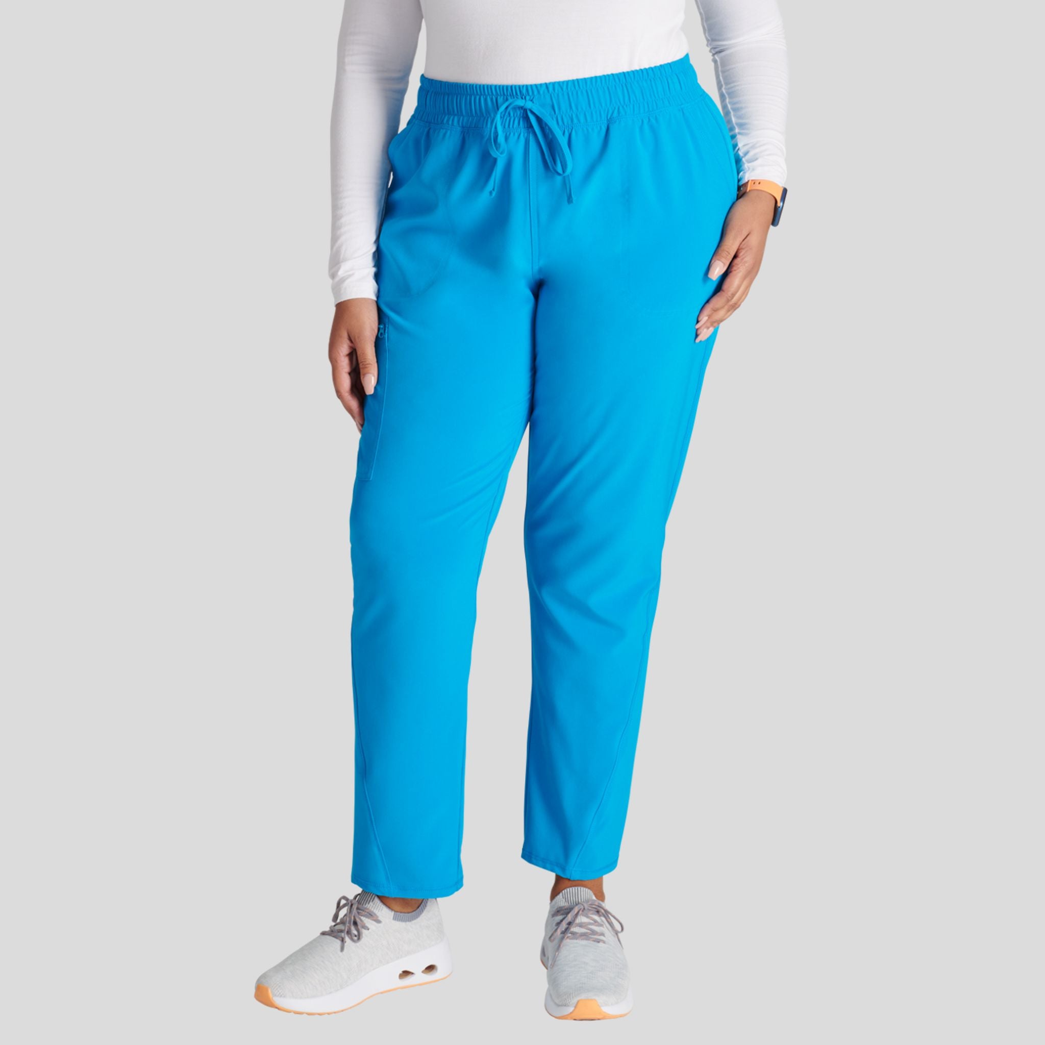 Mid Rise Tapered Leg Drawstring Pant