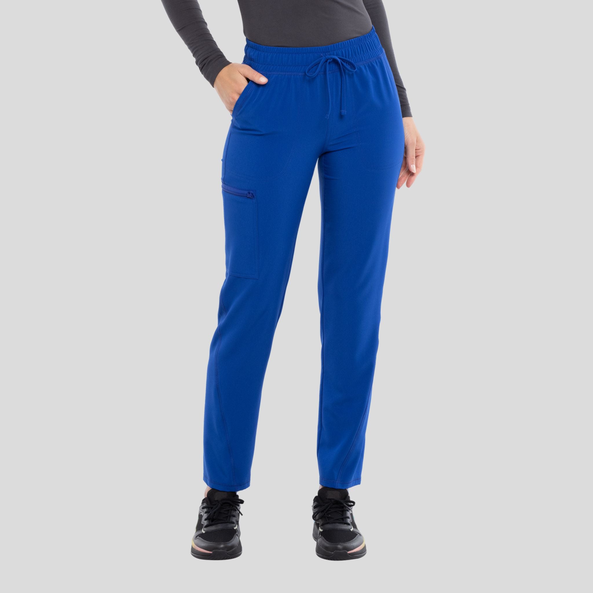 Mid Rise Tapered Leg Drawstring Pant