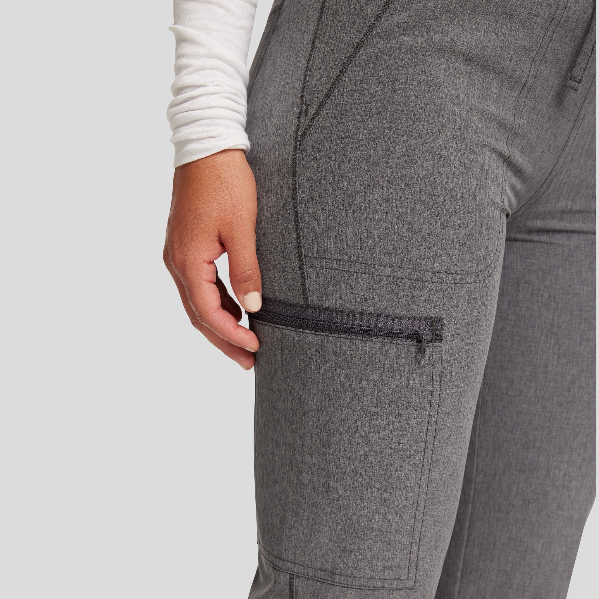 Mid Rise Tapered Leg Drawstring Pant