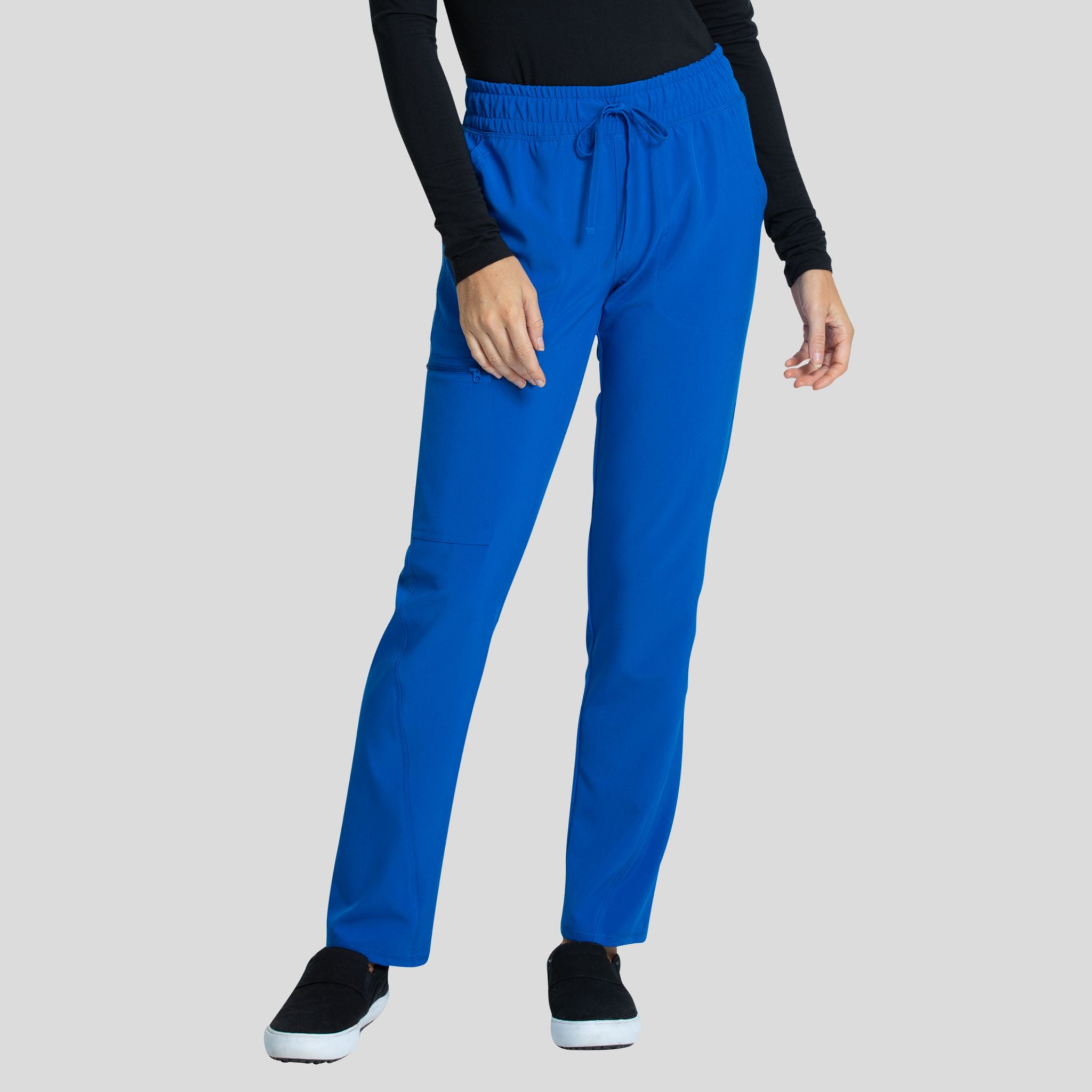 Mid Rise Tapered Leg Drawstring Pant