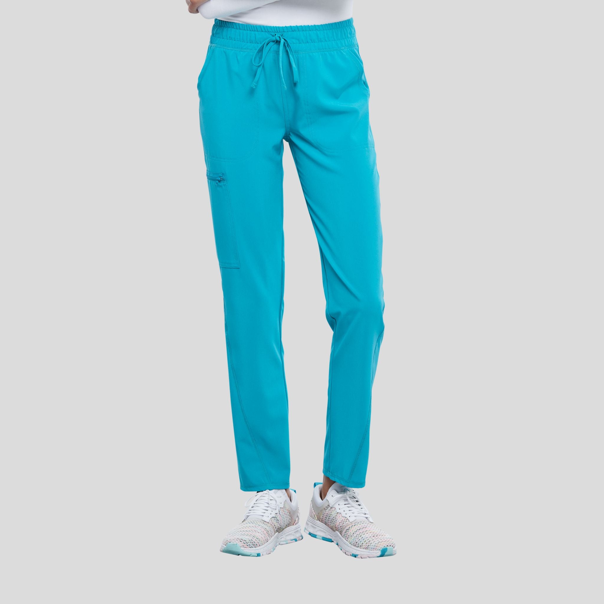 Mid Rise Tapered Leg Drawstring Pant