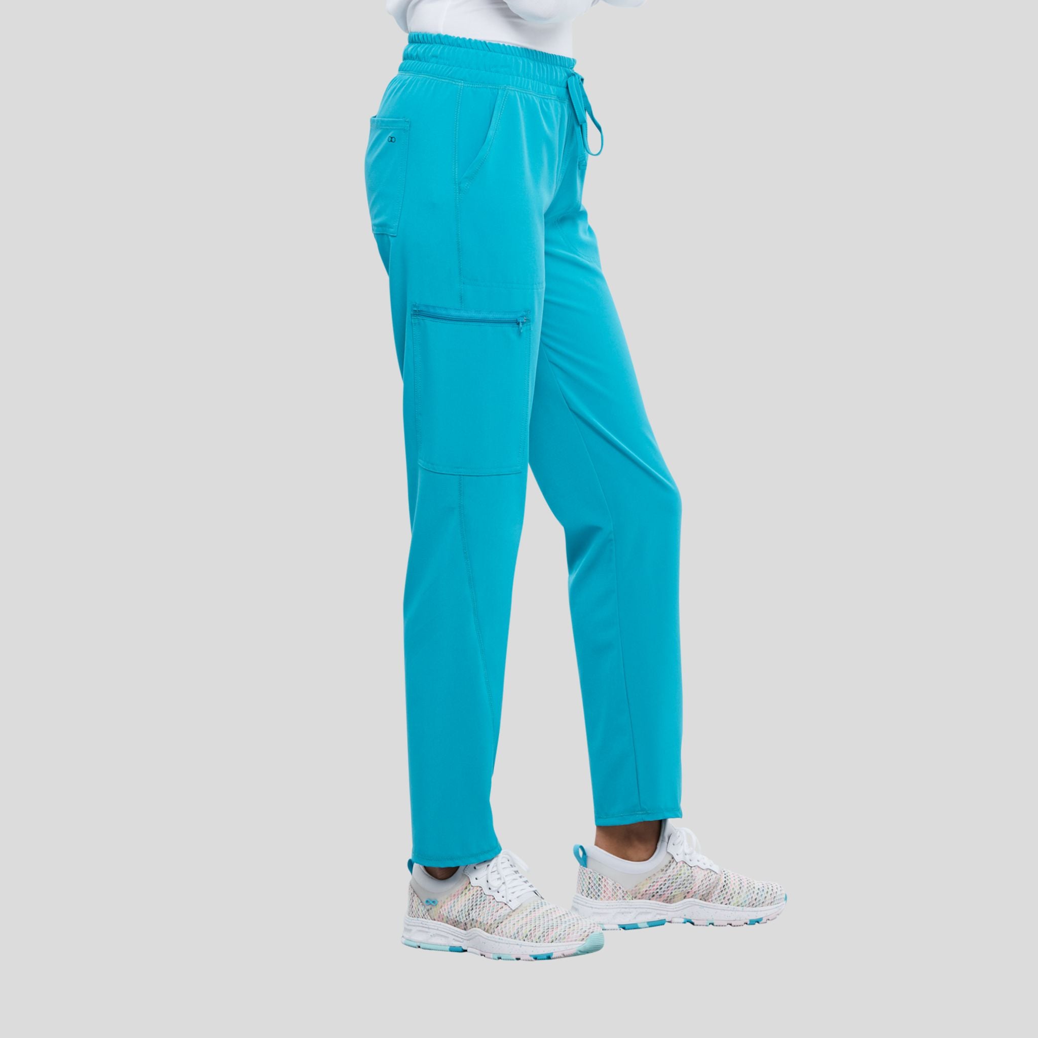 Mid Rise Tapered Leg Drawstring Pant