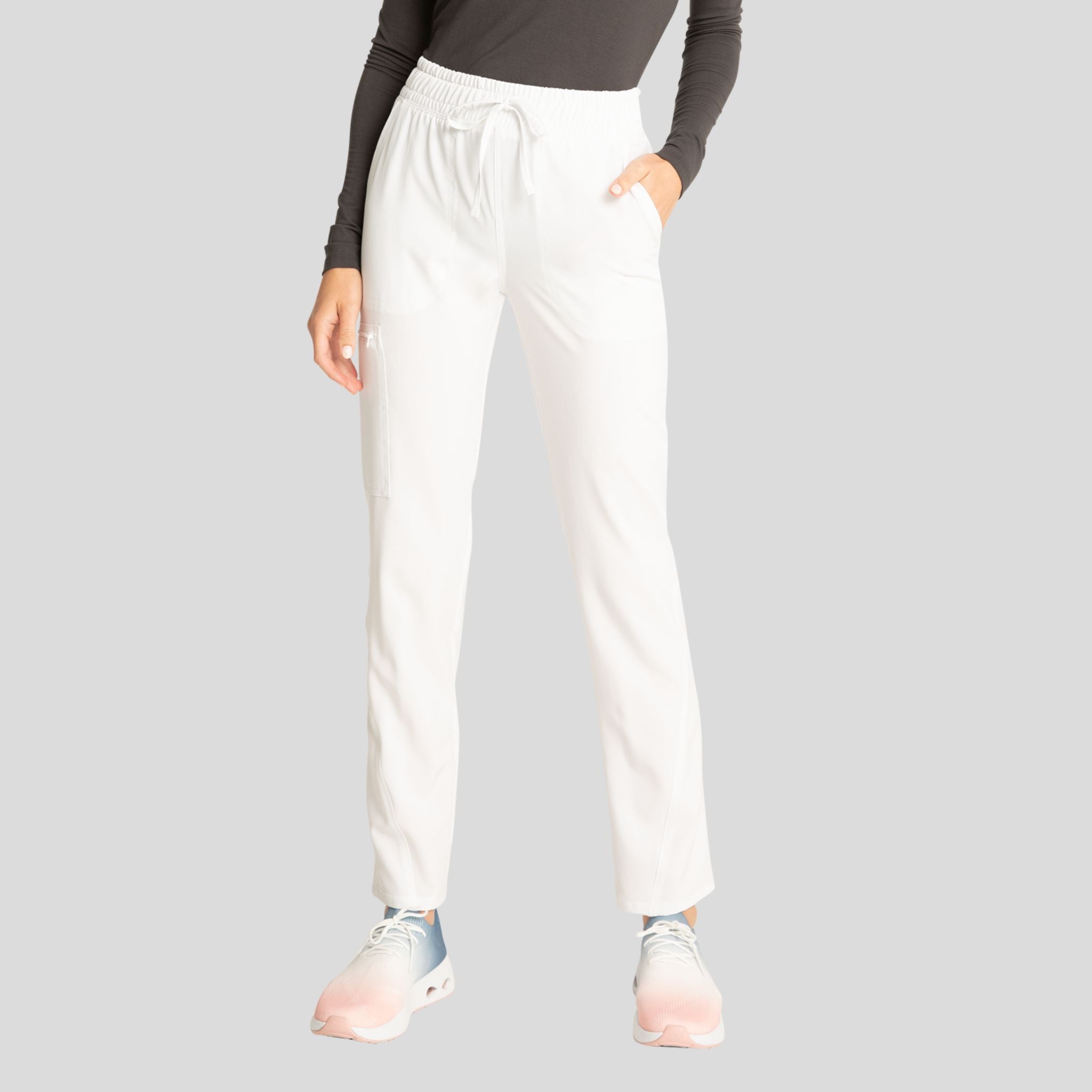 Mid Rise Tapered Leg Drawstring Pant