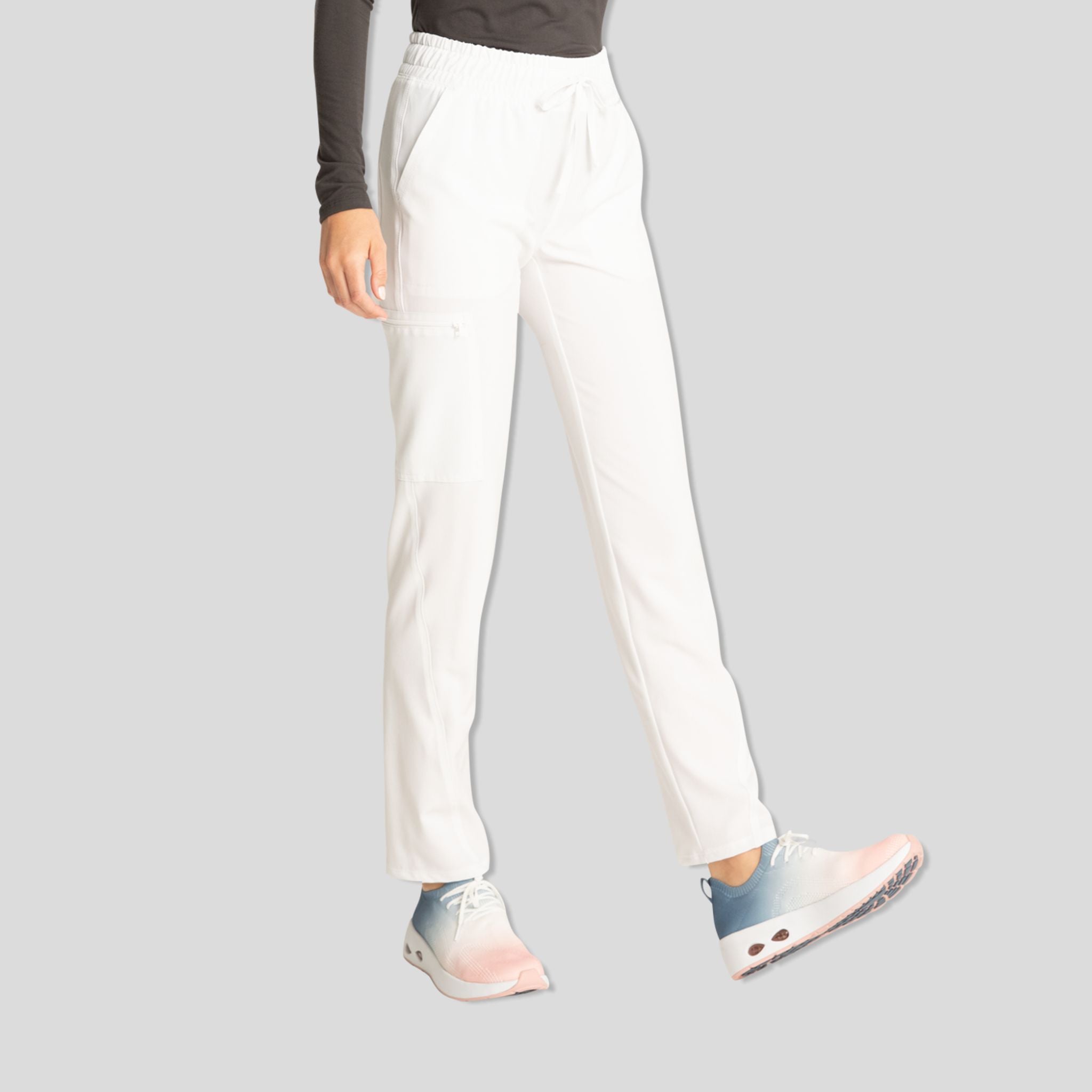 Mid Rise Tapered Leg Drawstring Pant