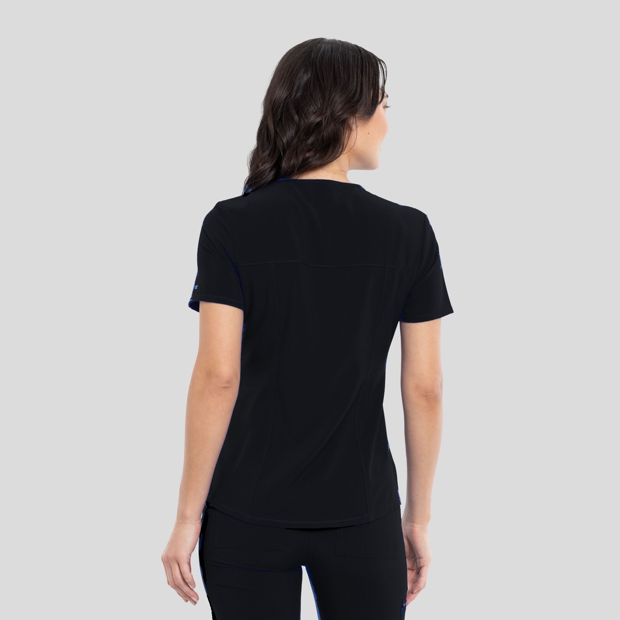 V-Neck Top With Badge Loop