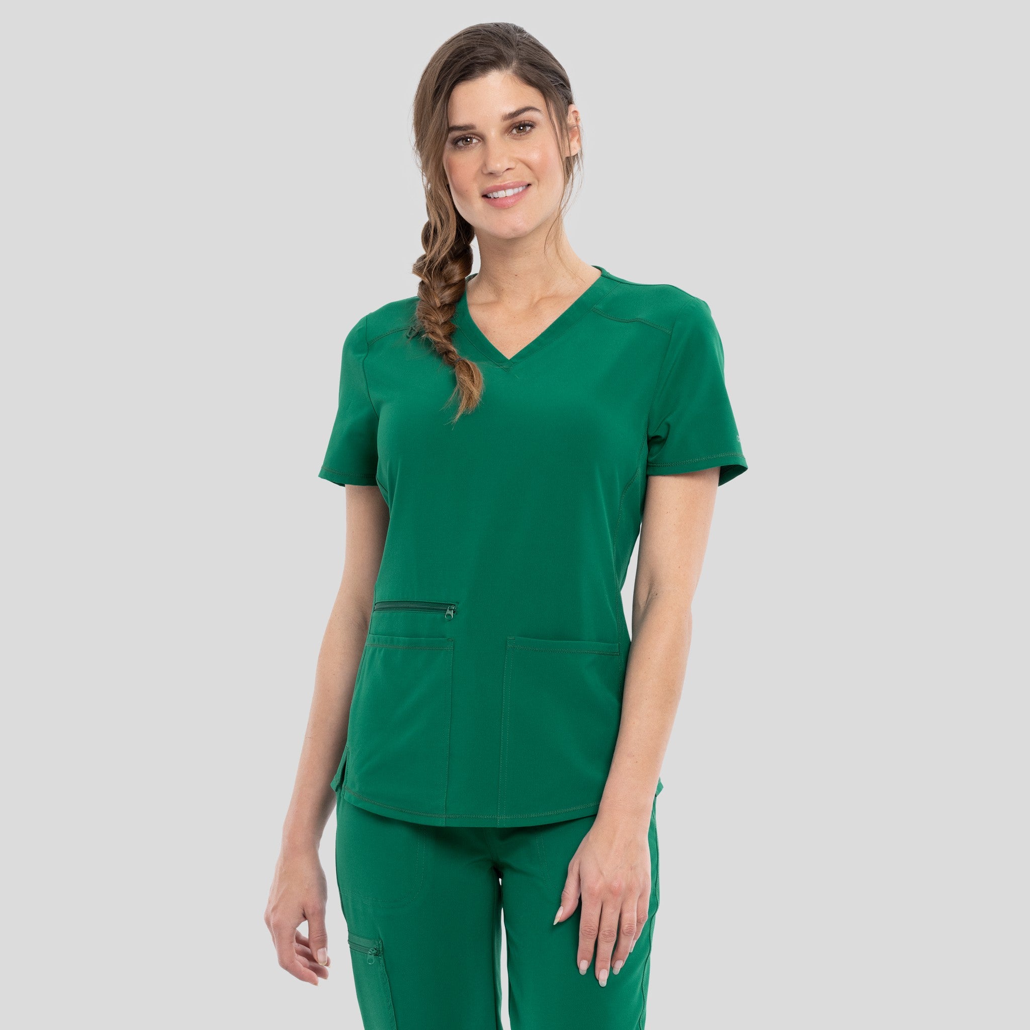 V-Neck Top With Badge Loop