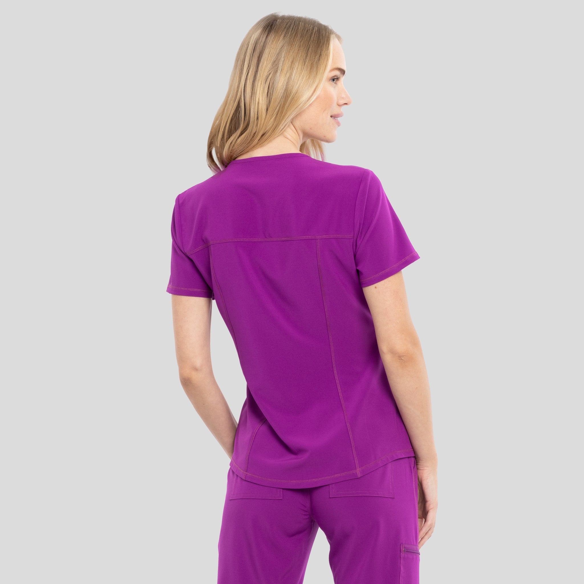 V-Neck Top With Badge Loop