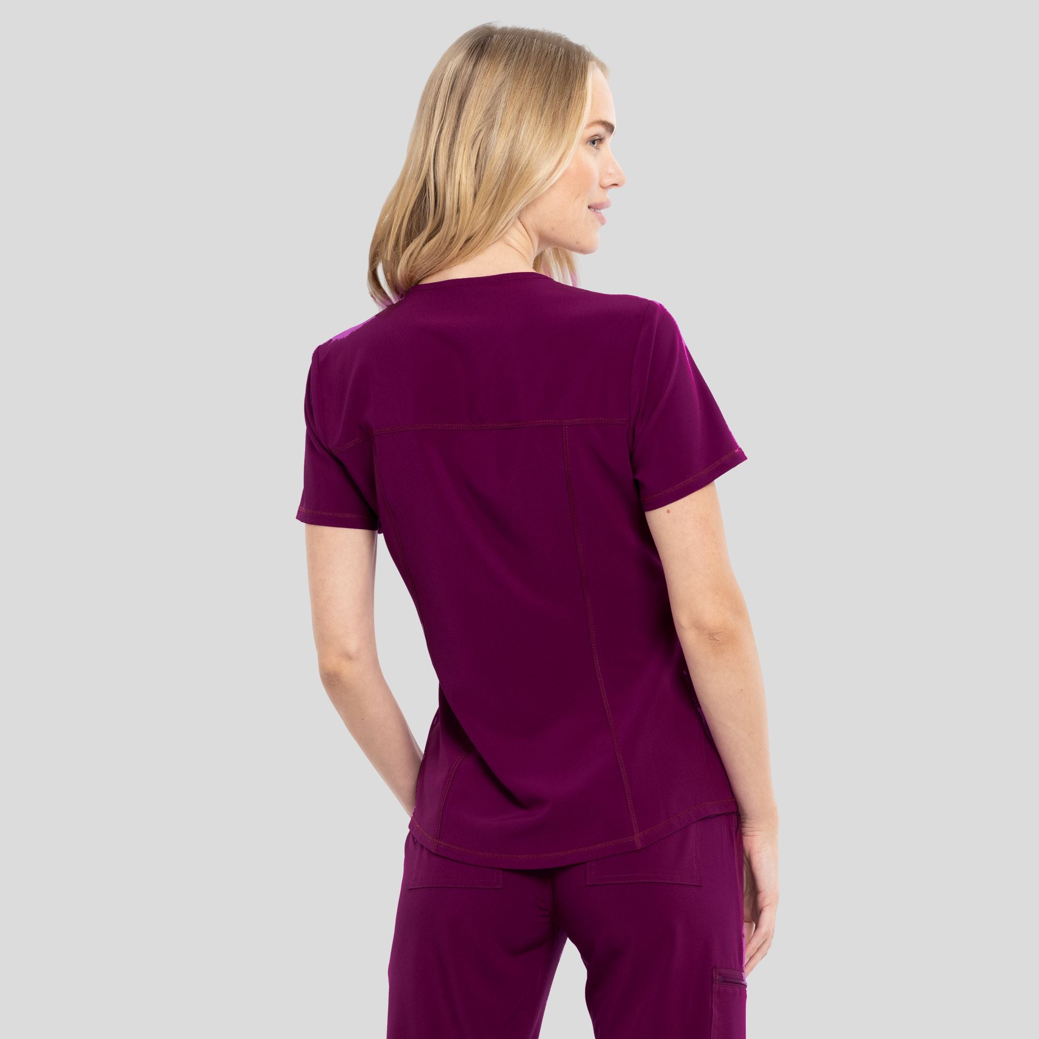 V-Neck Top With Badge Loop