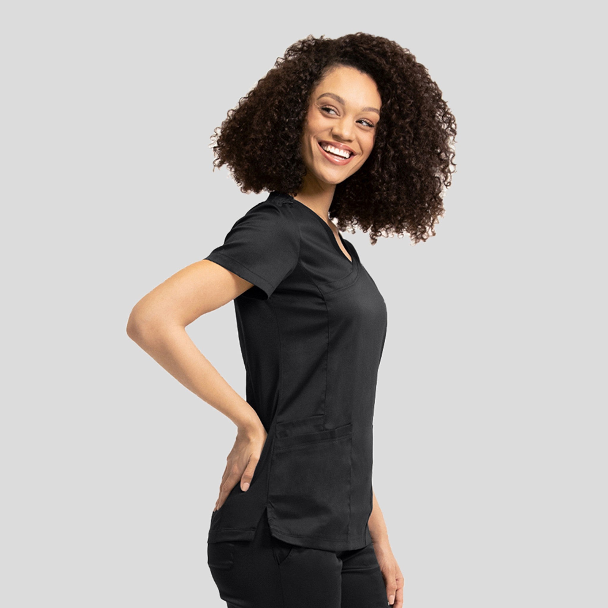 Women’s Mock Wrap Knit Side Top