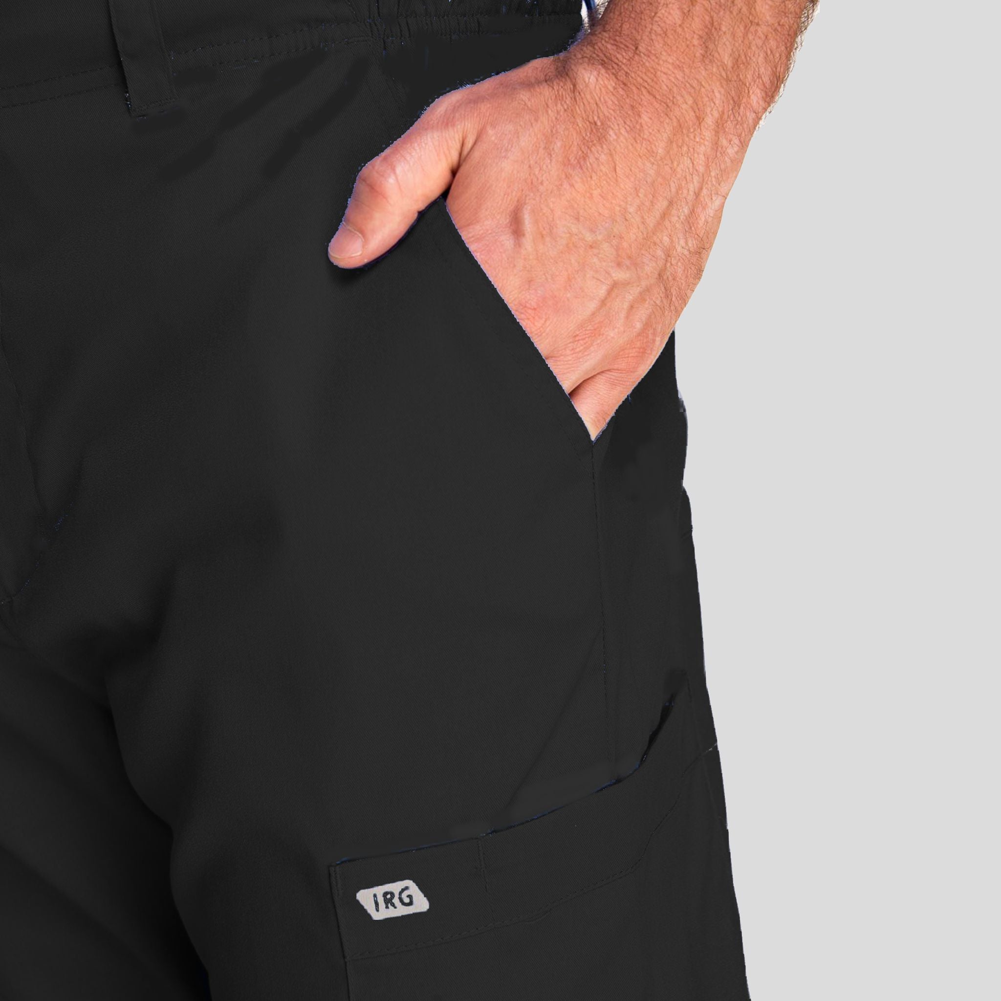 Men's Half Elastic Waistband Pant