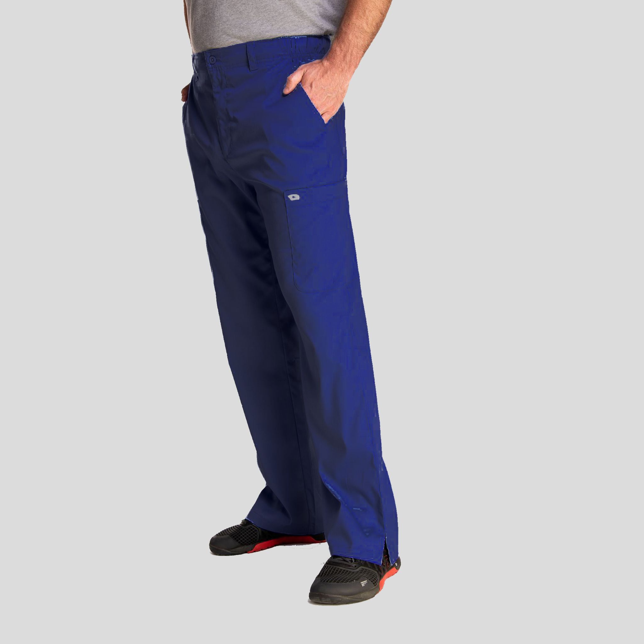 Men's Half Elastic Waistband Pant