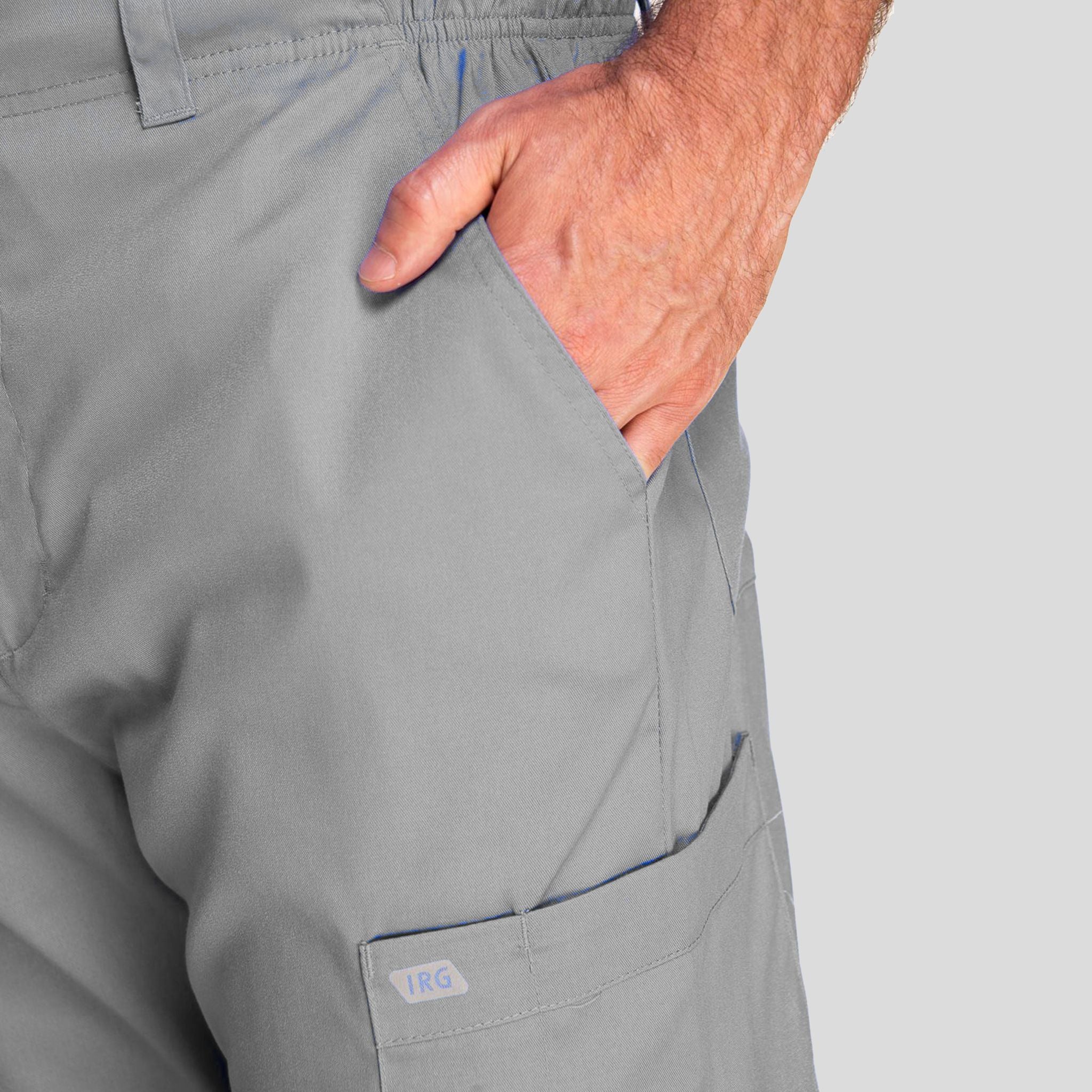 Men's Half Elastic Waistband Pant