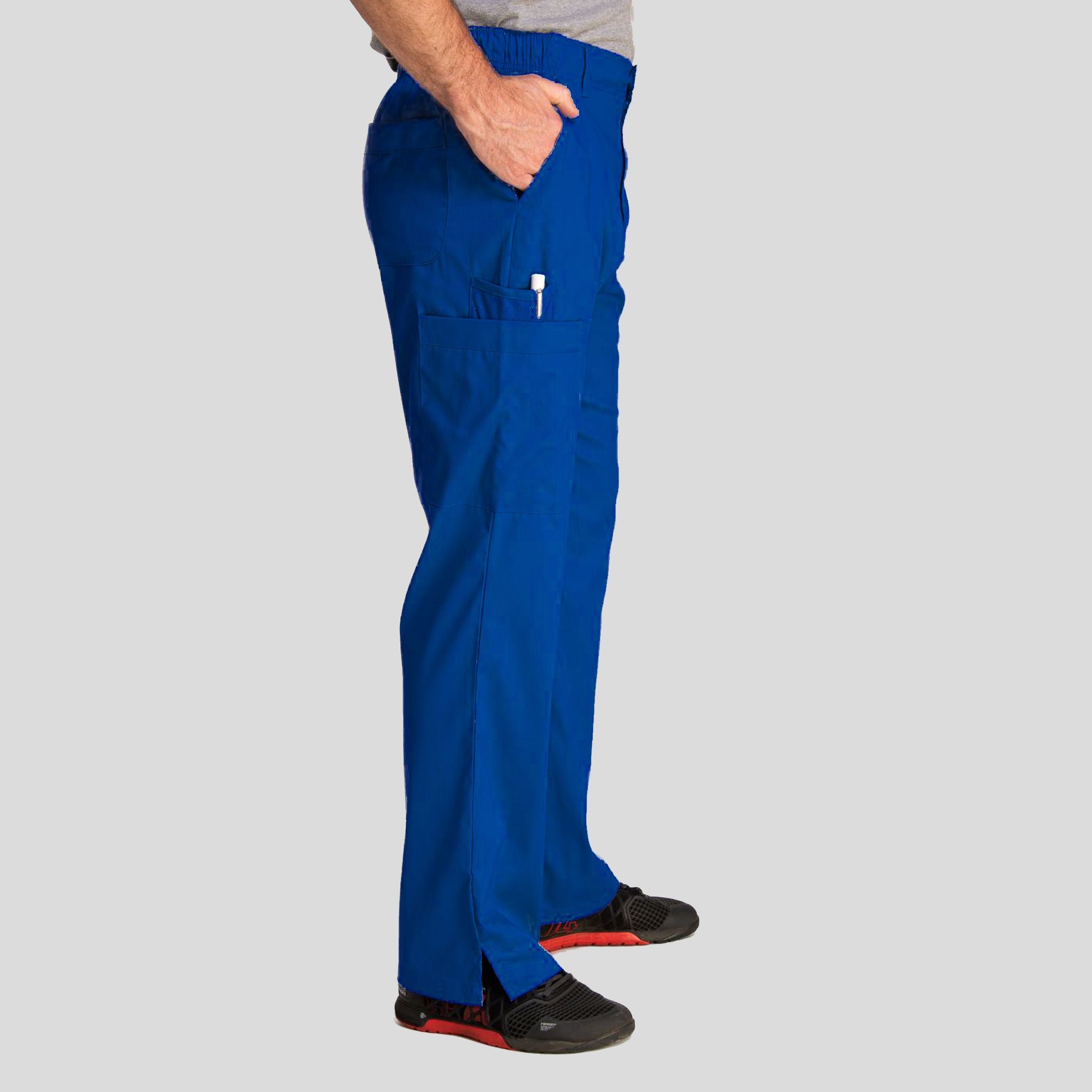 Men's Half Elastic Waistband Pant
