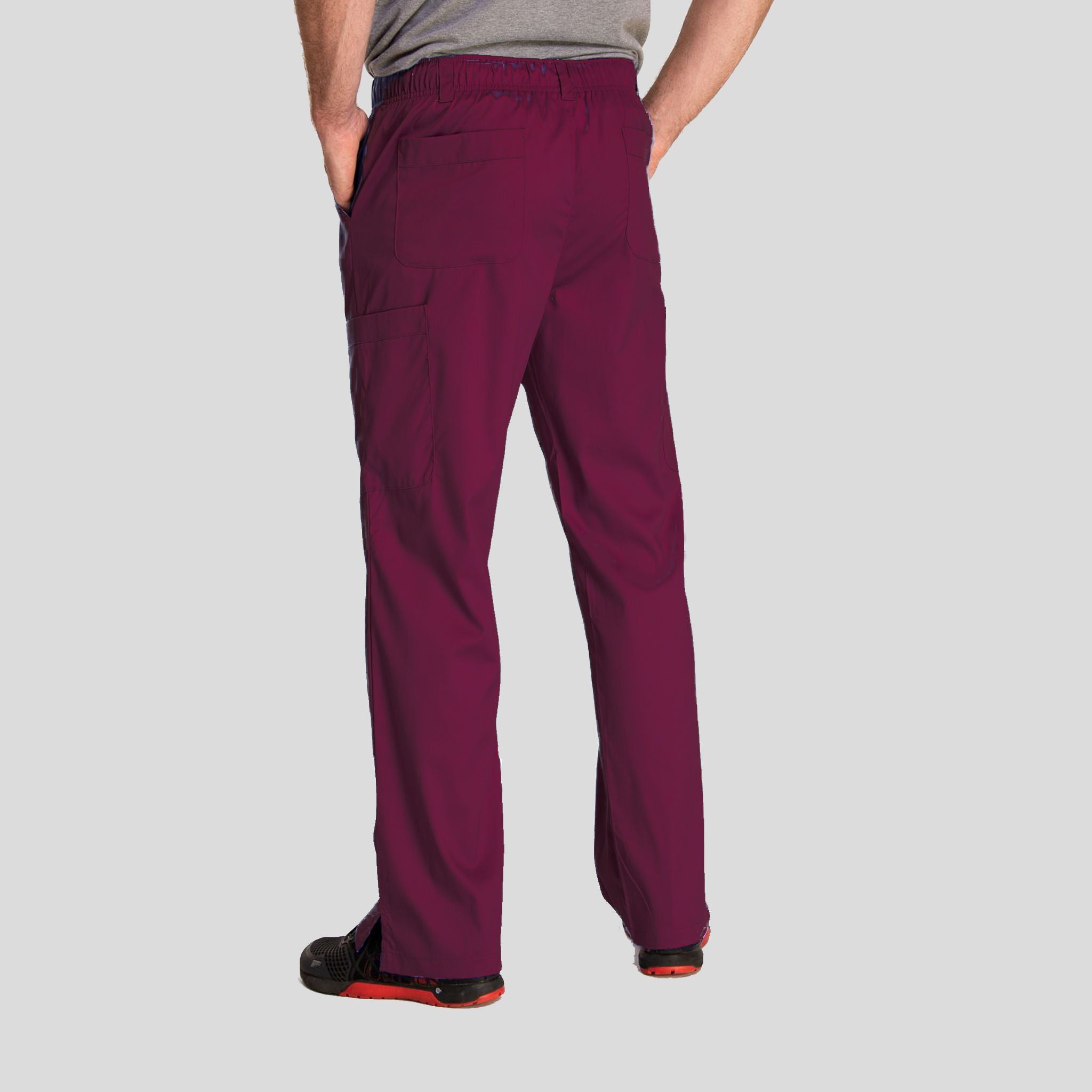Men's Half Elastic Waistband Pant