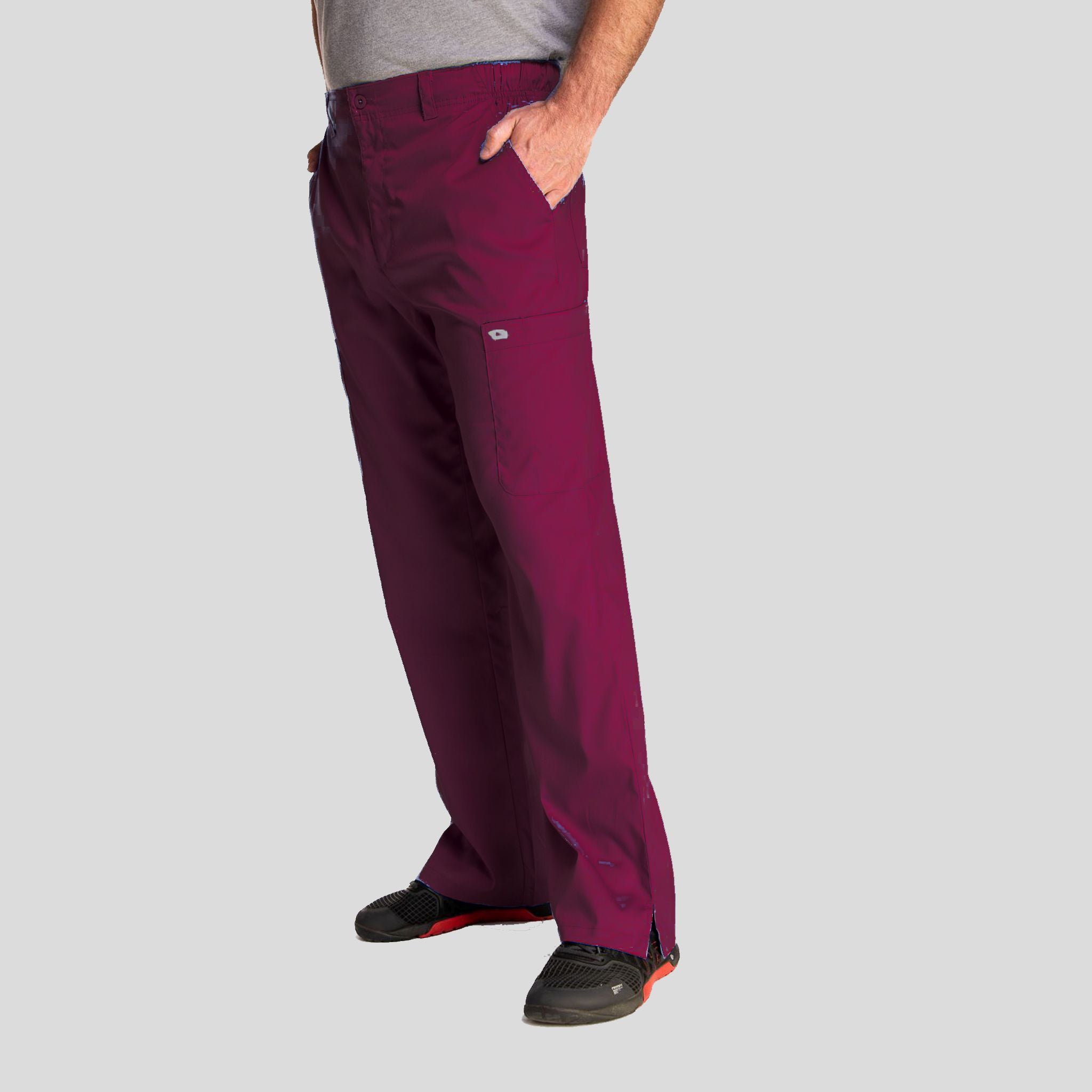 Men's Half Elastic Waistband Pant