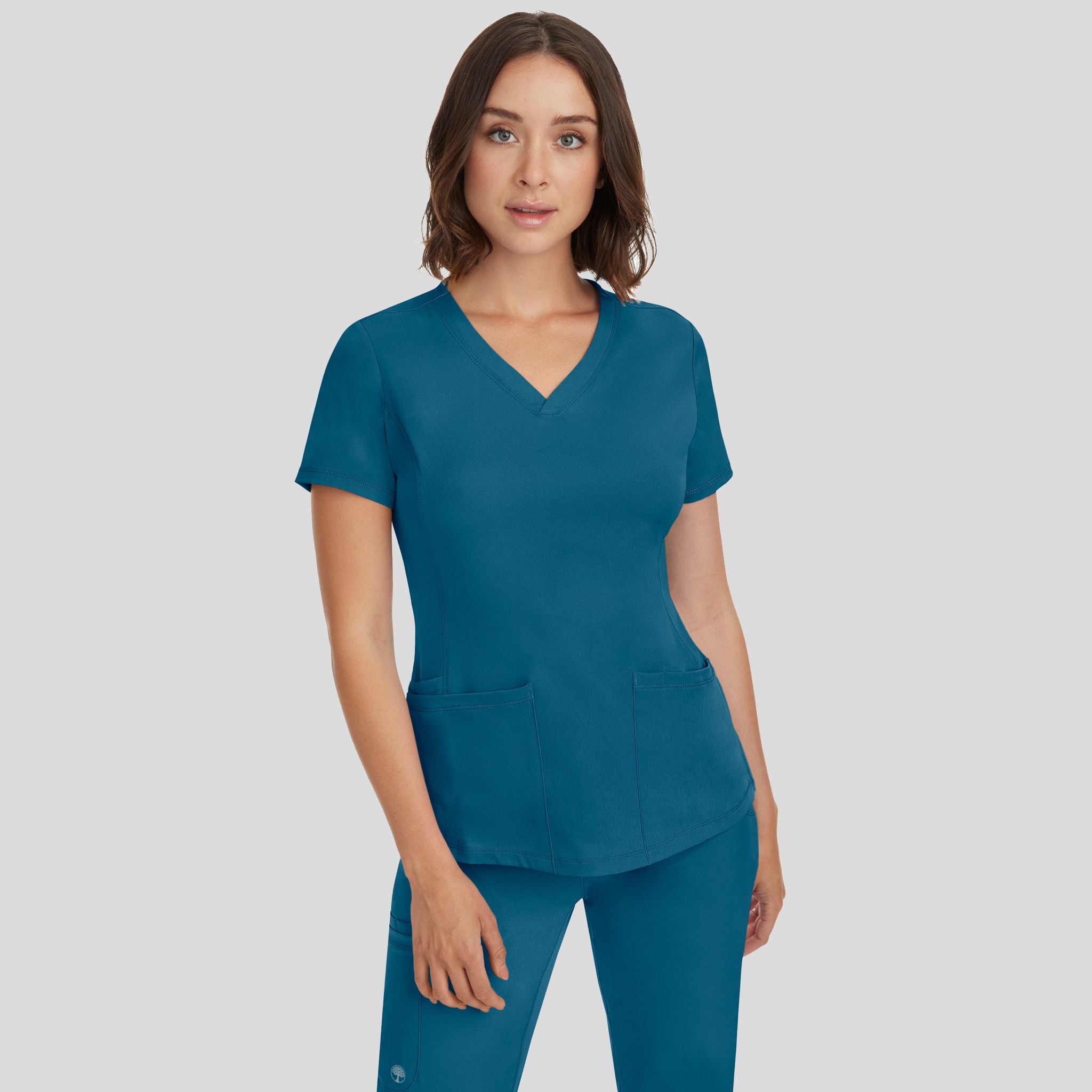 Women's Monica V-Neck Solid Scrub Top