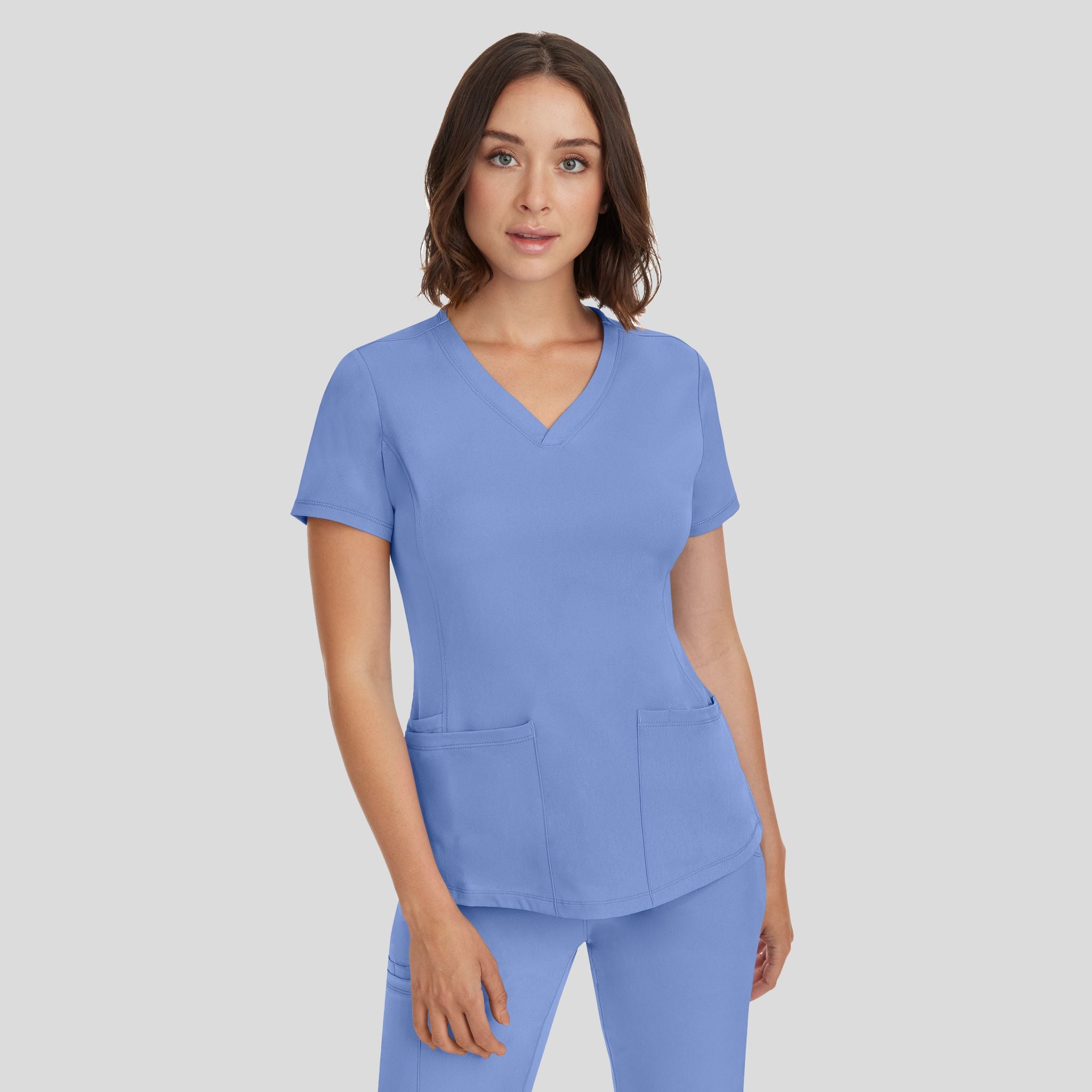 Women's Monica V-Neck Solid Scrub Top