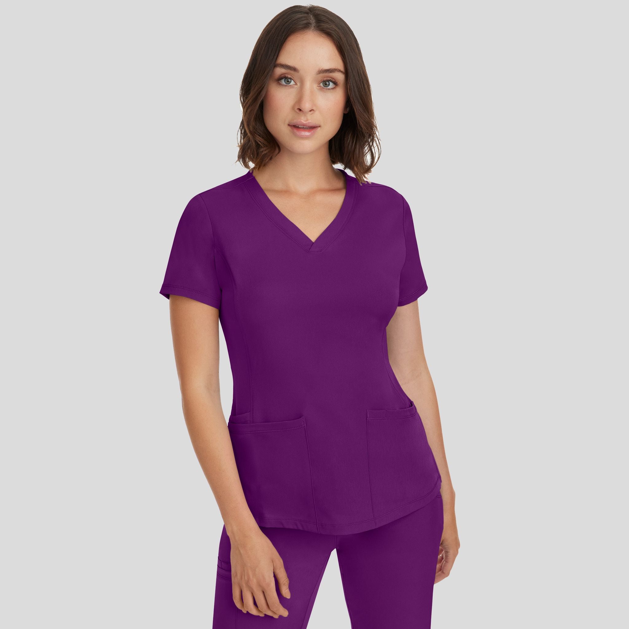Women's Monica V-Neck Solid Scrub Top