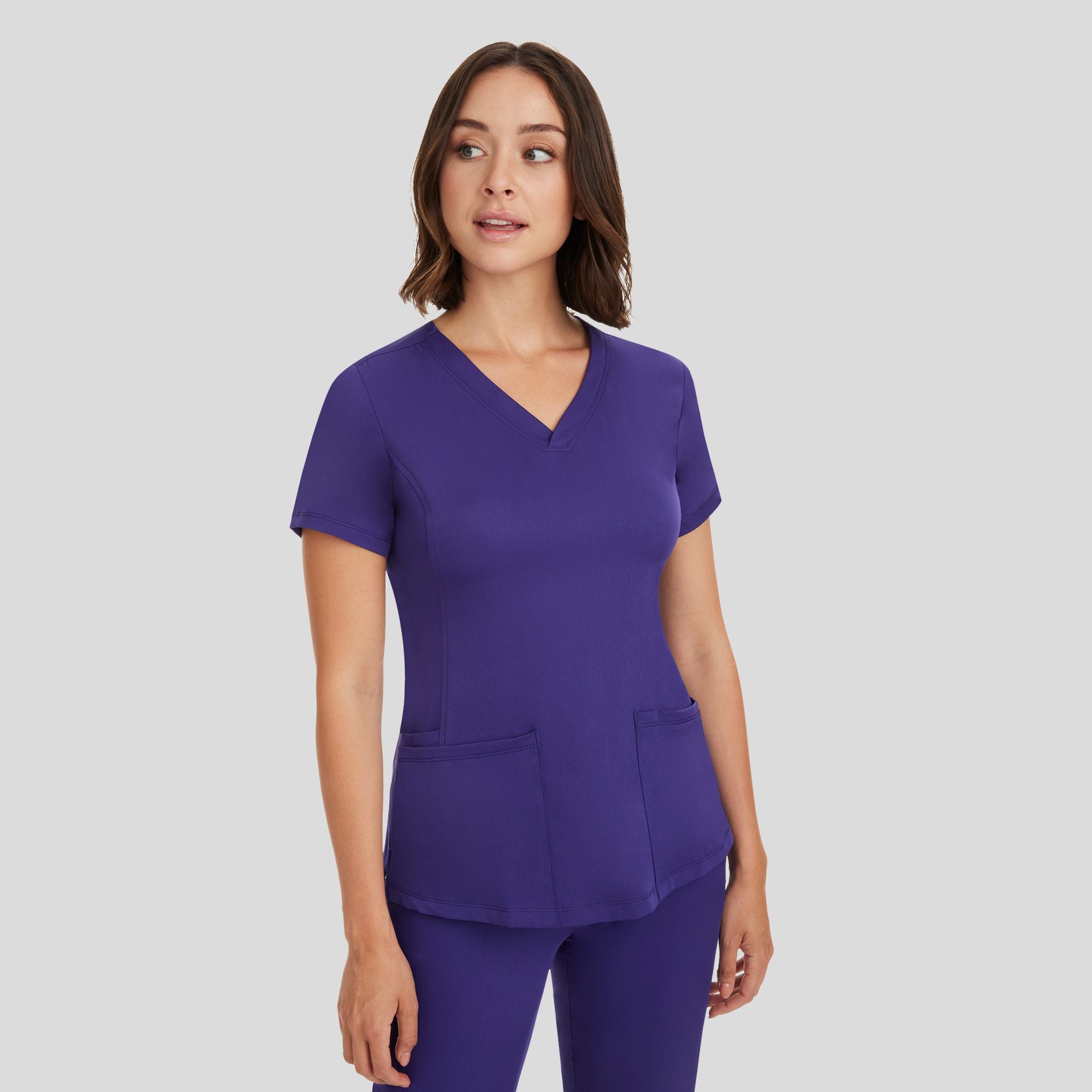 Women's Monica V-Neck Solid Scrub Top