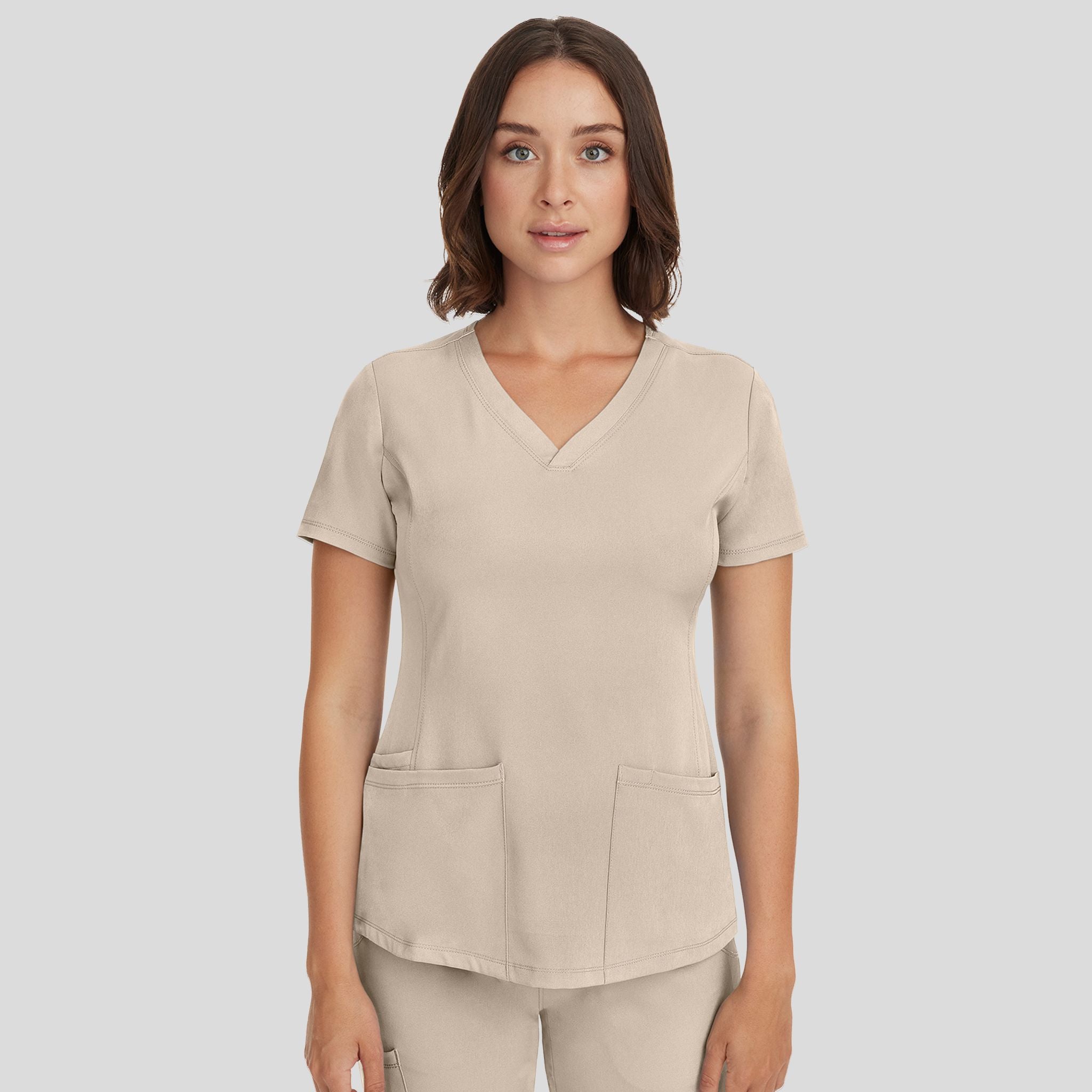 Women's Monica V-Neck Solid Scrub Top