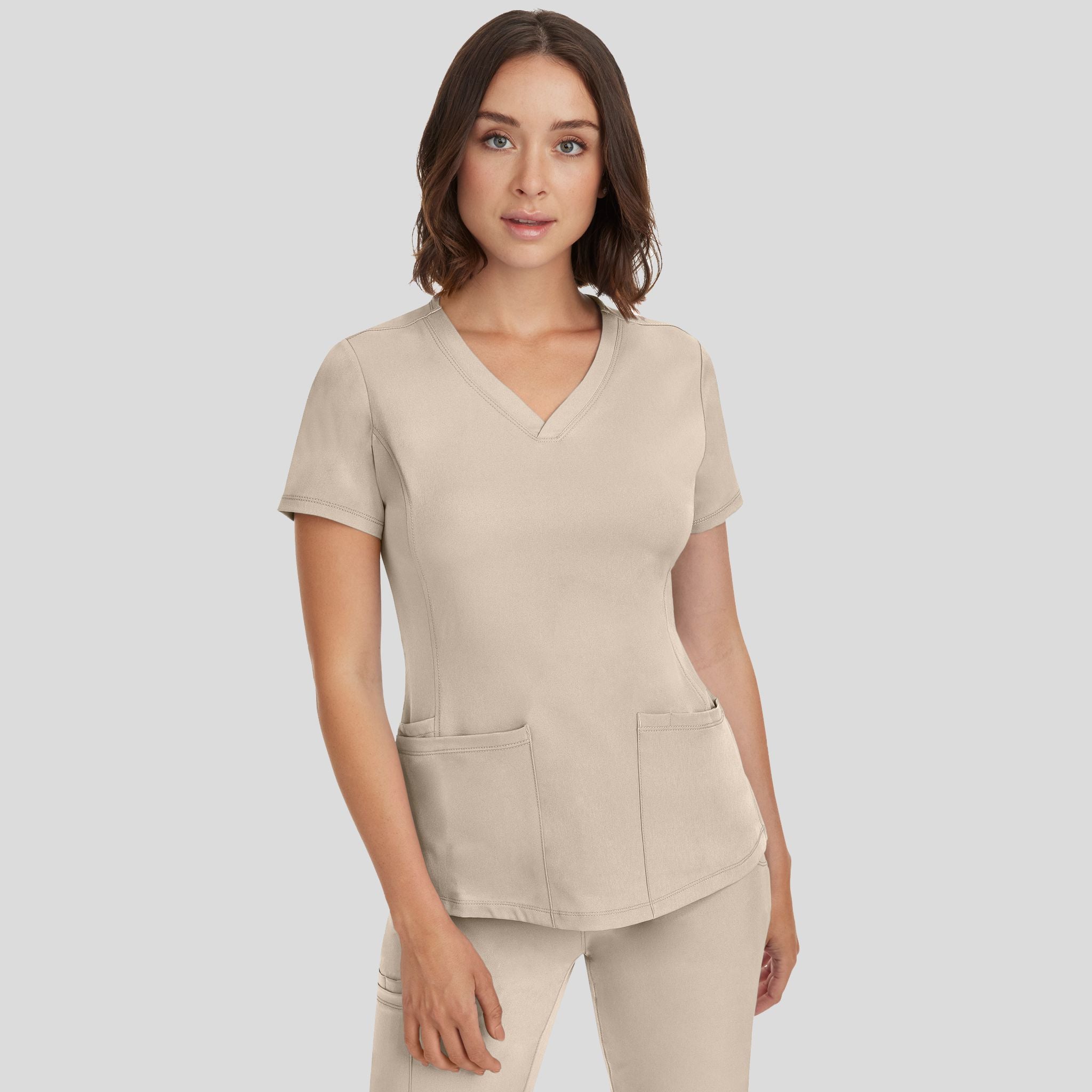 Women's Monica V-Neck Solid Scrub Top