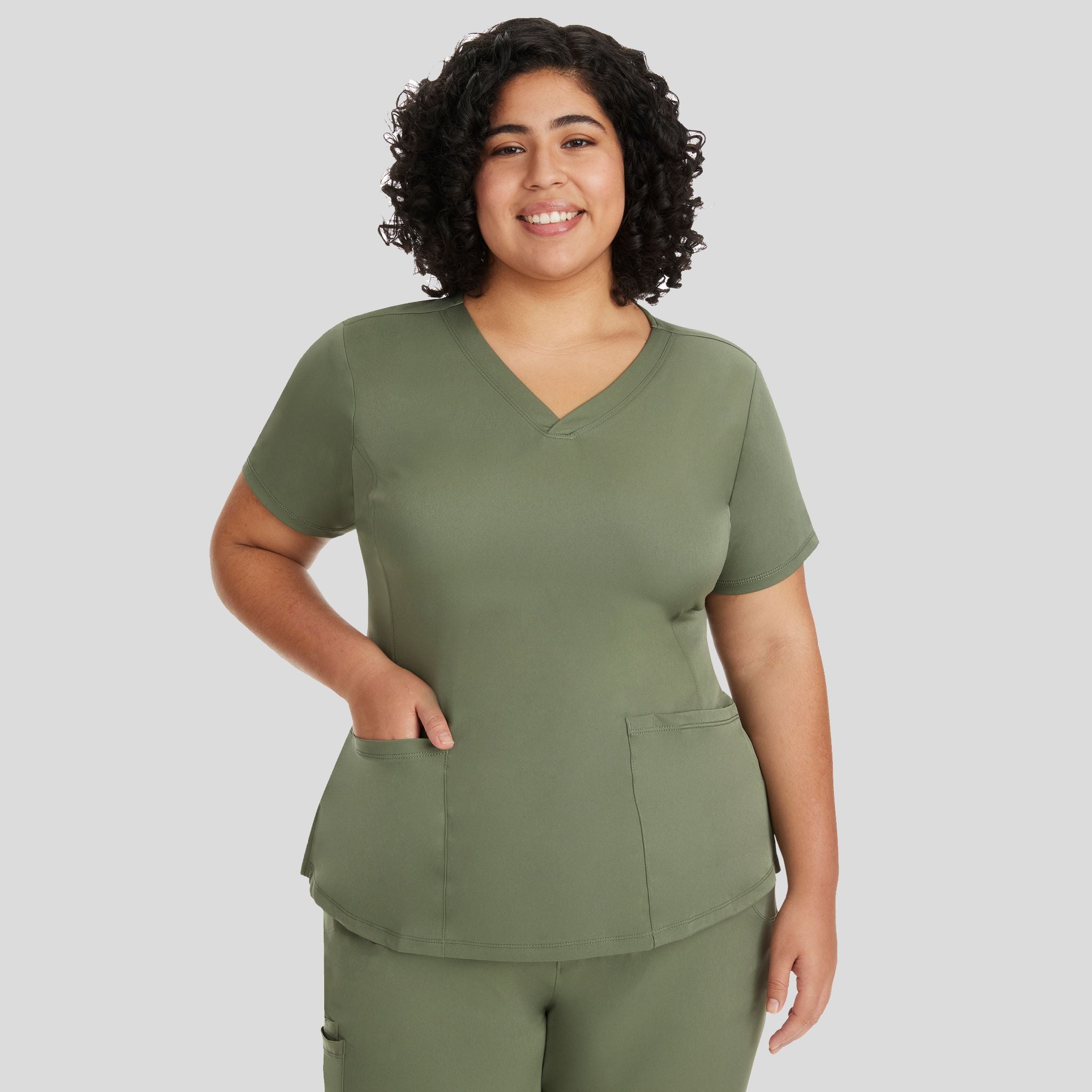 Women's Monica V-Neck Solid Scrub Top