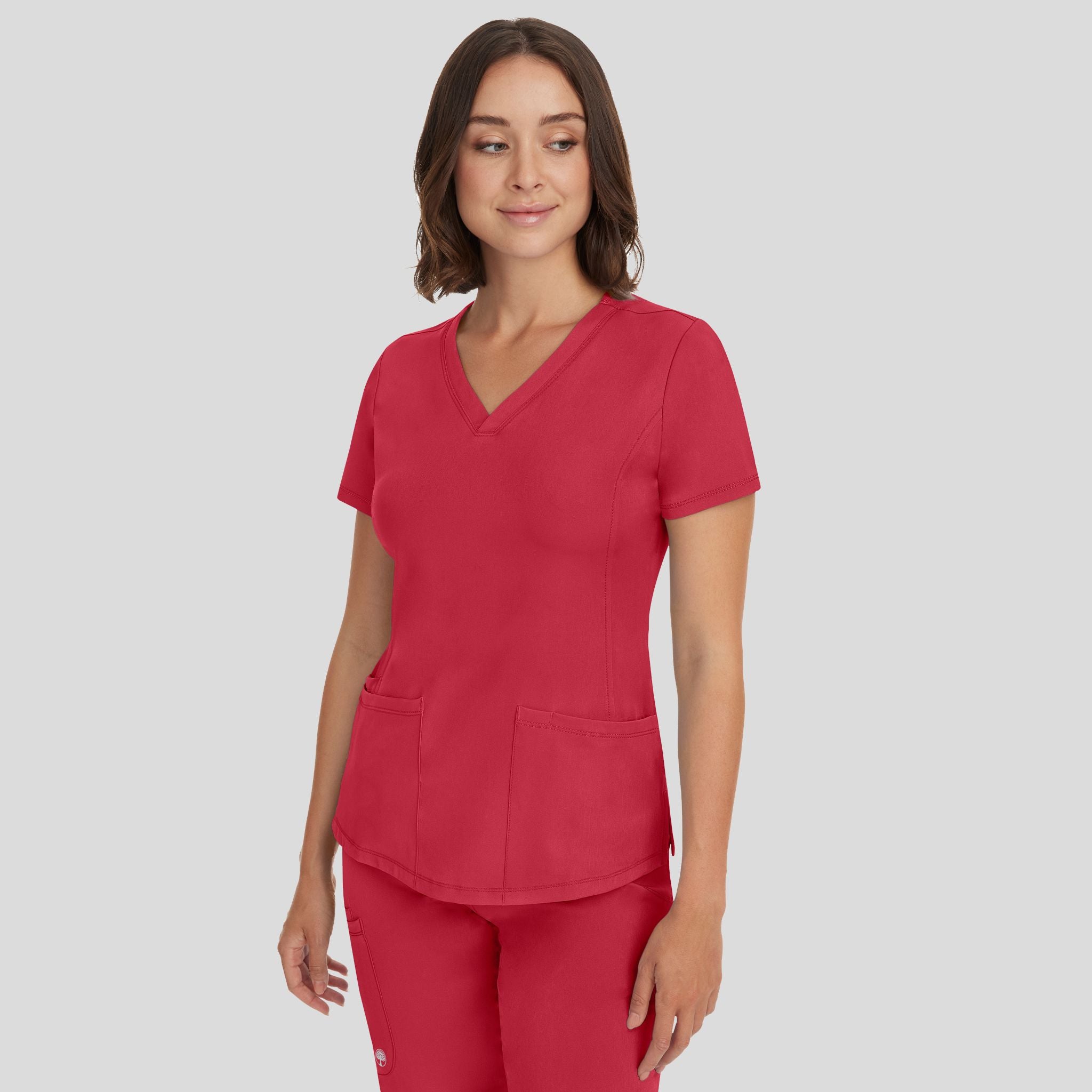 Women's Monica V-Neck Solid Scrub Top