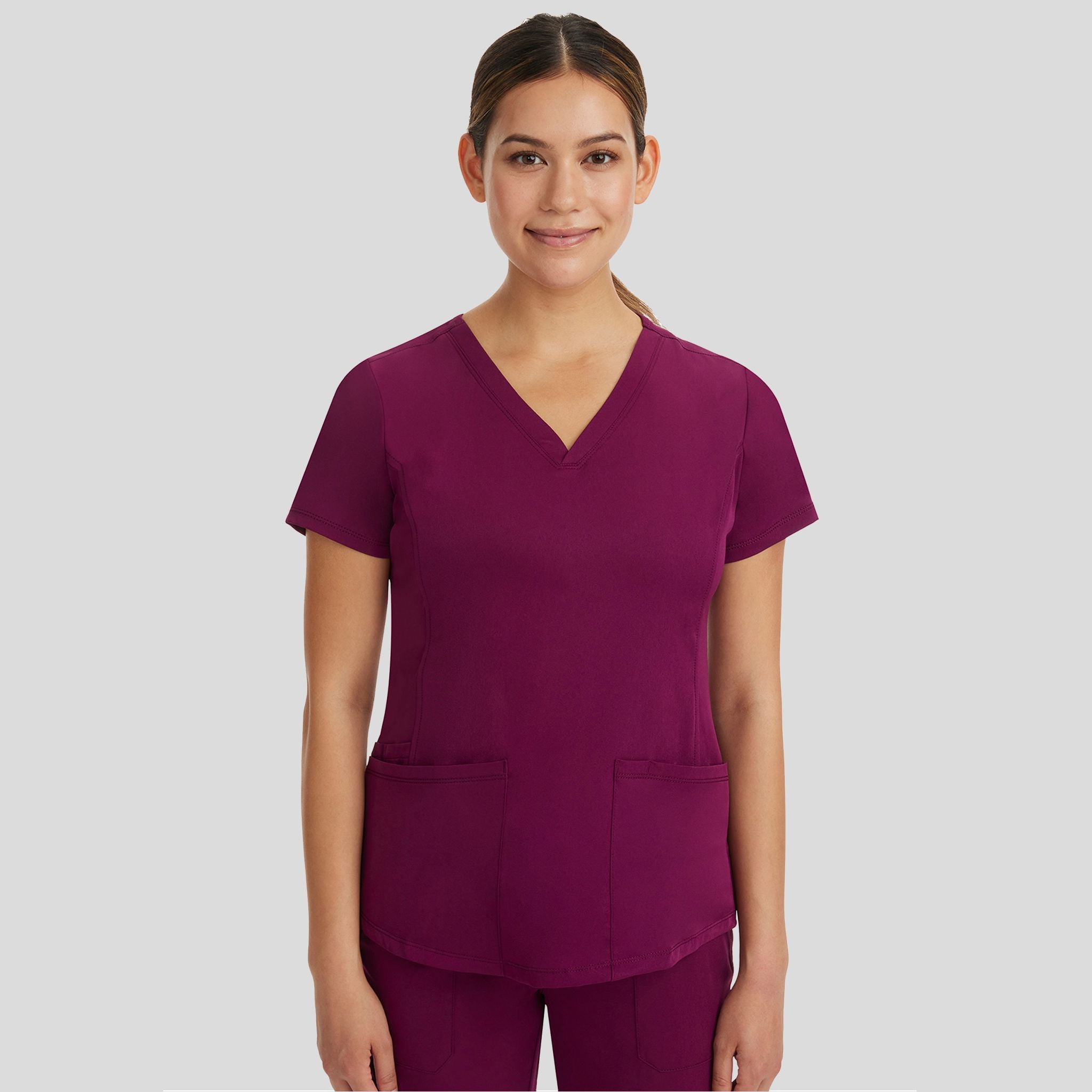 Women's Monica V-Neck Solid Scrub Top
