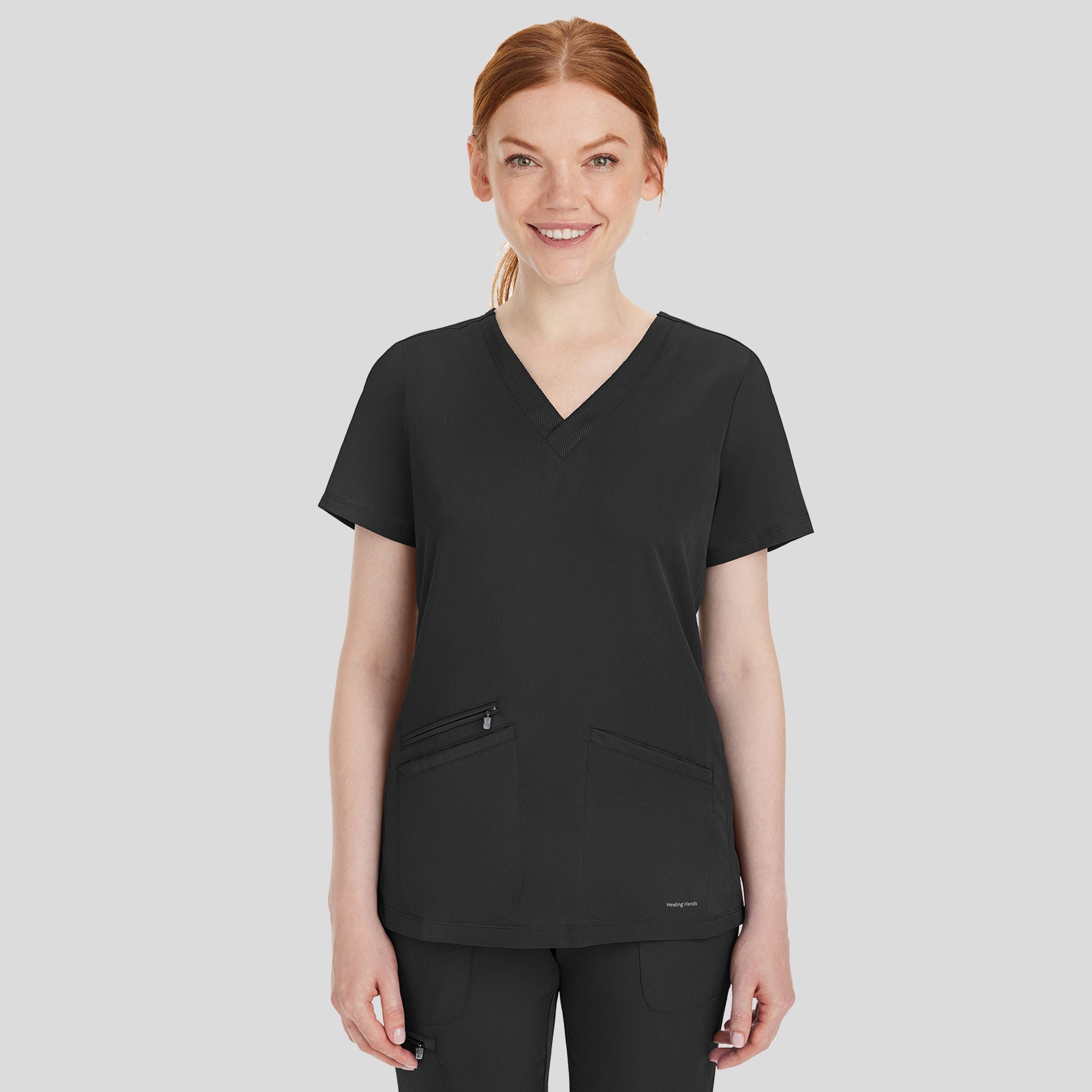 Women's Mariah Rib Trim Scrub Top