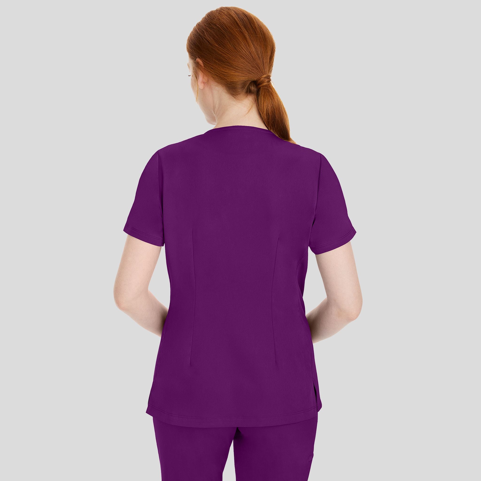 Women's Mariah Rib Trim Scrub Top