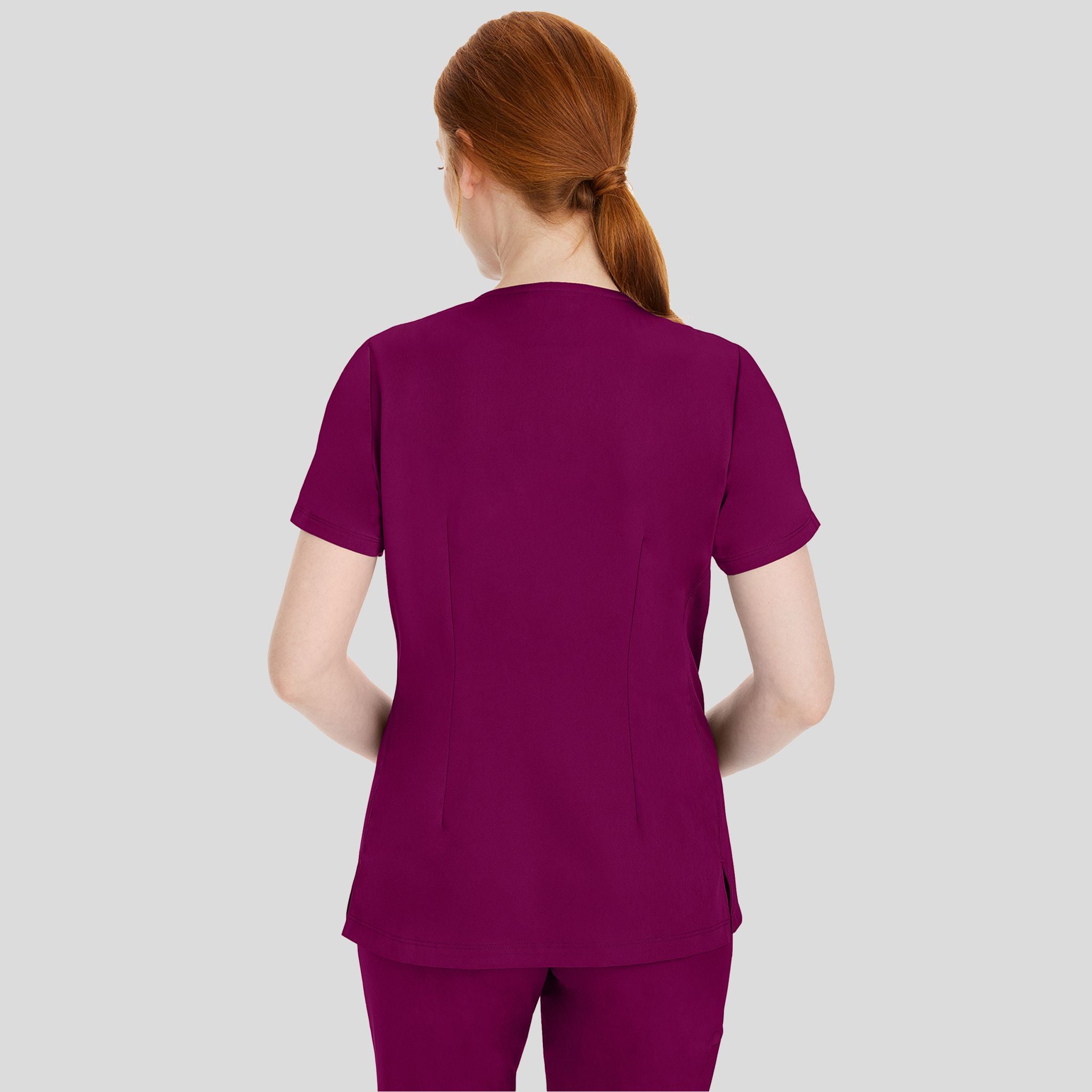 Women's Mariah Rib Trim Scrub Top