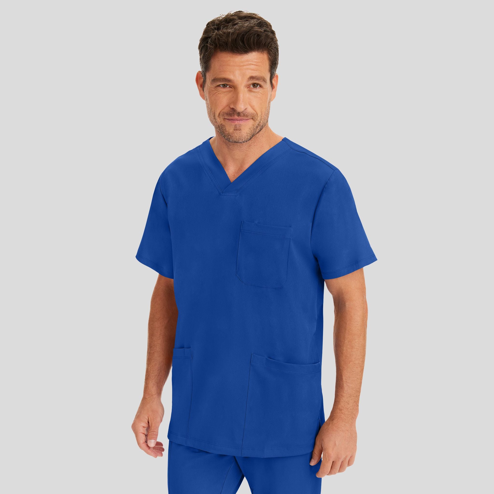 Men's Matthew V-Neck Solid Scrub Top
