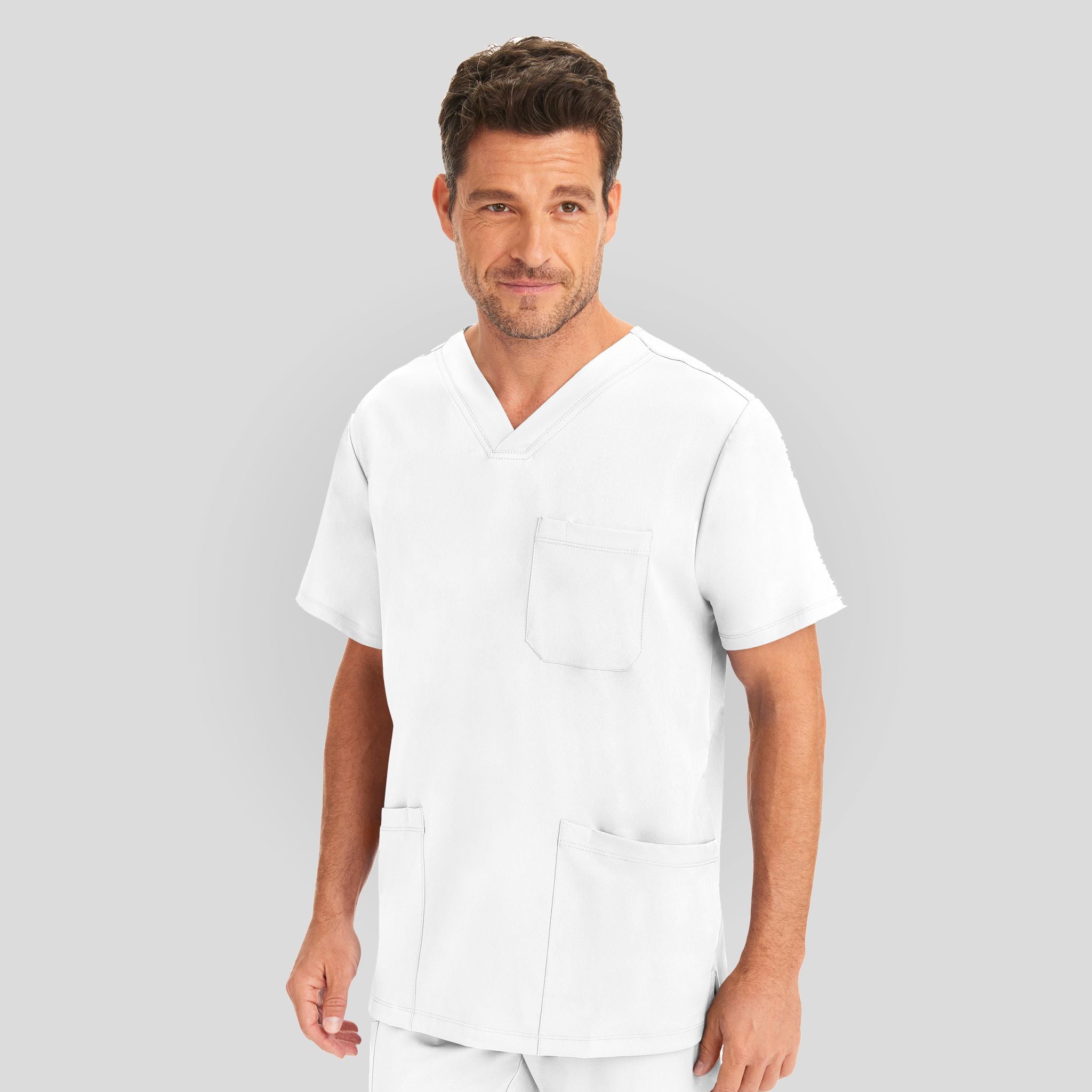 Men's Matthew V-Neck Solid Scrub Top