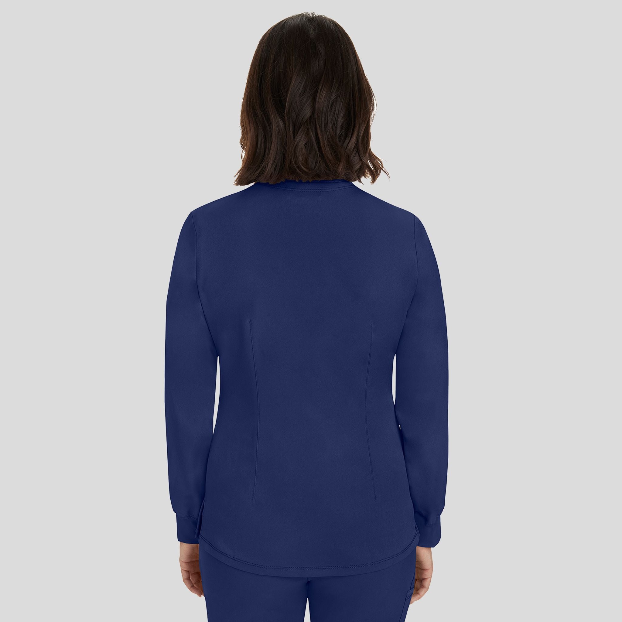 Women's Megan Button Front Solid Scrub Jacket
