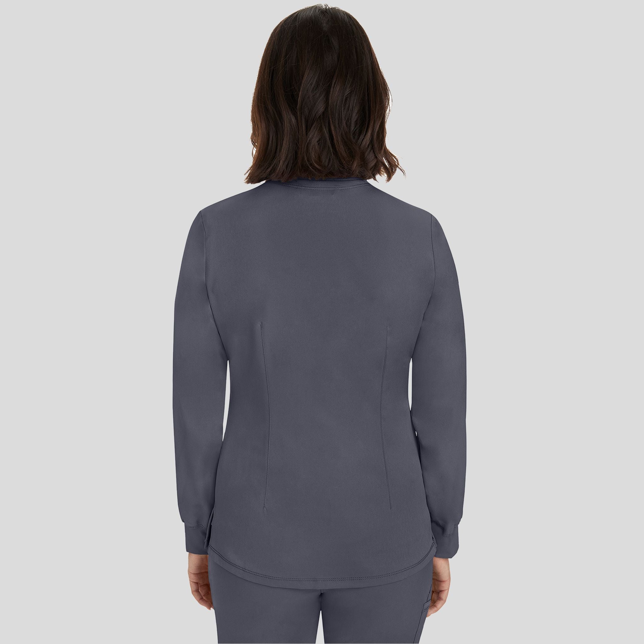 Women's Megan Button Front Solid Scrub Jacket