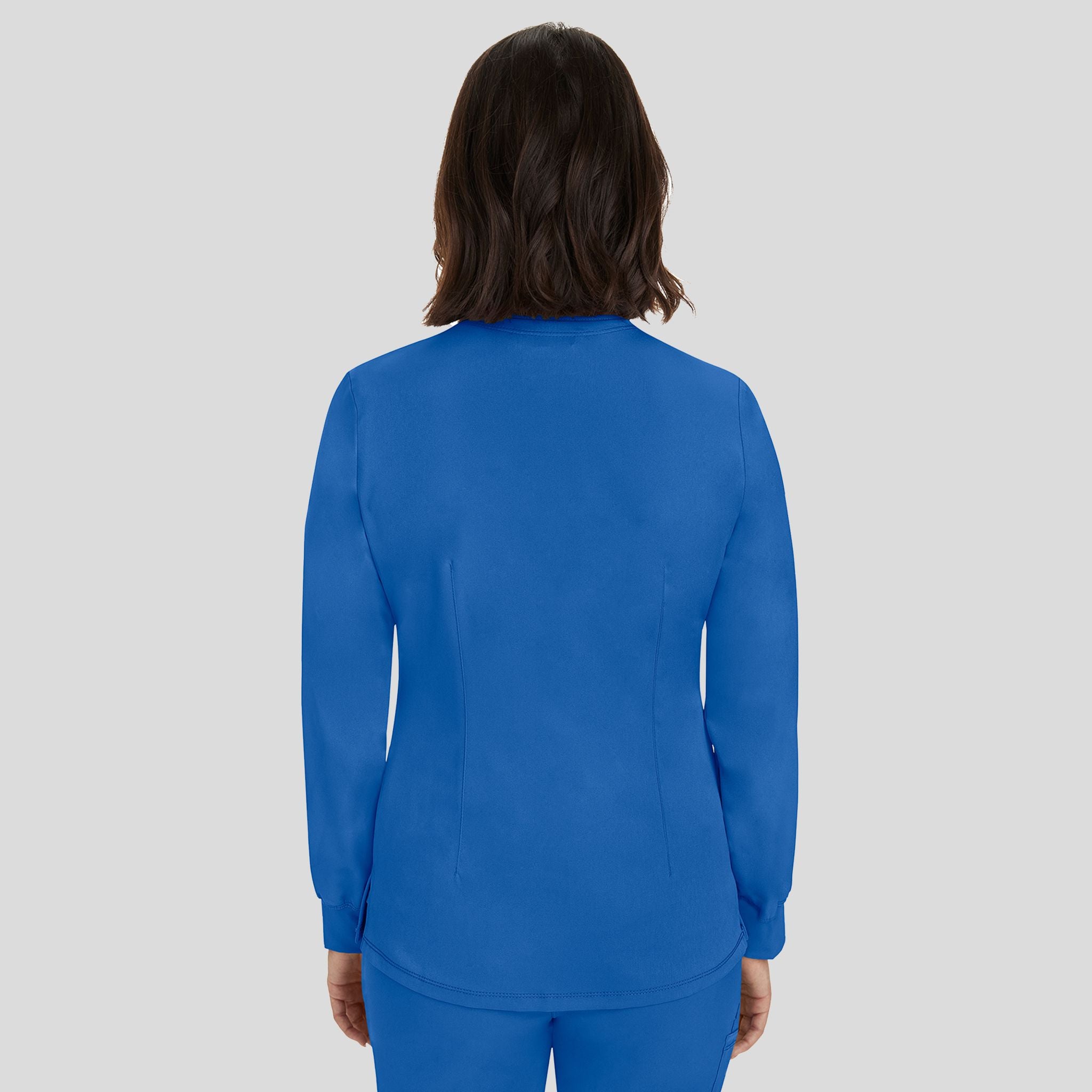 Women's Megan Button Front Solid Scrub Jacket