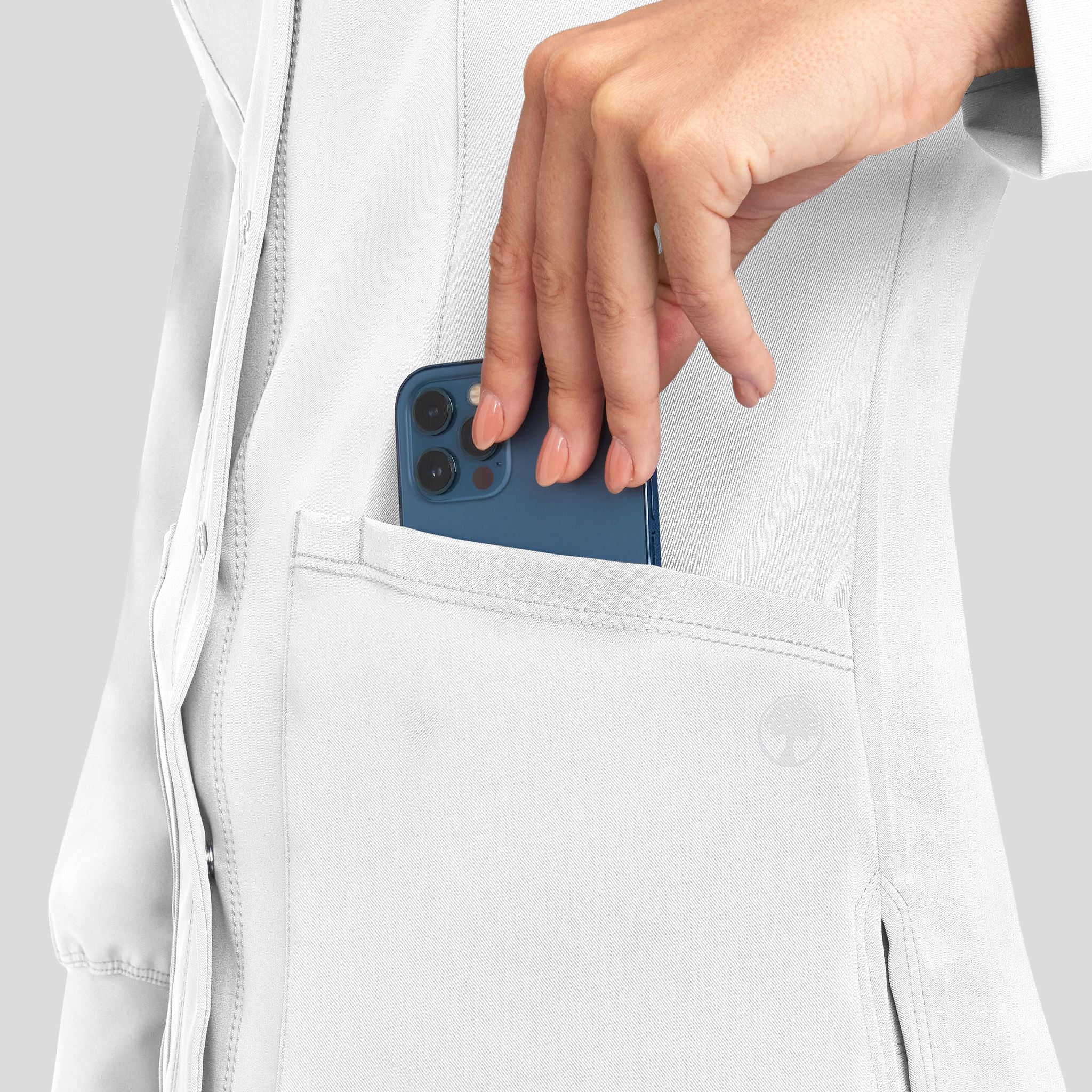 Women's Megan Button Front Solid Scrub Jacket