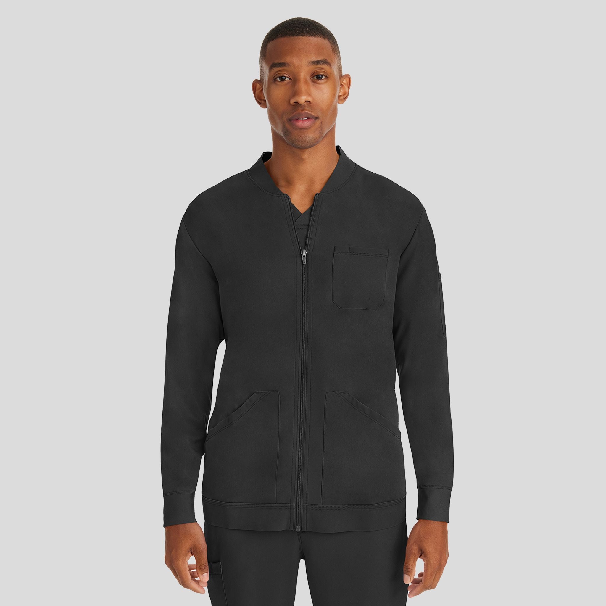 Men's Michael Zip Front Solid Scrub Jacket