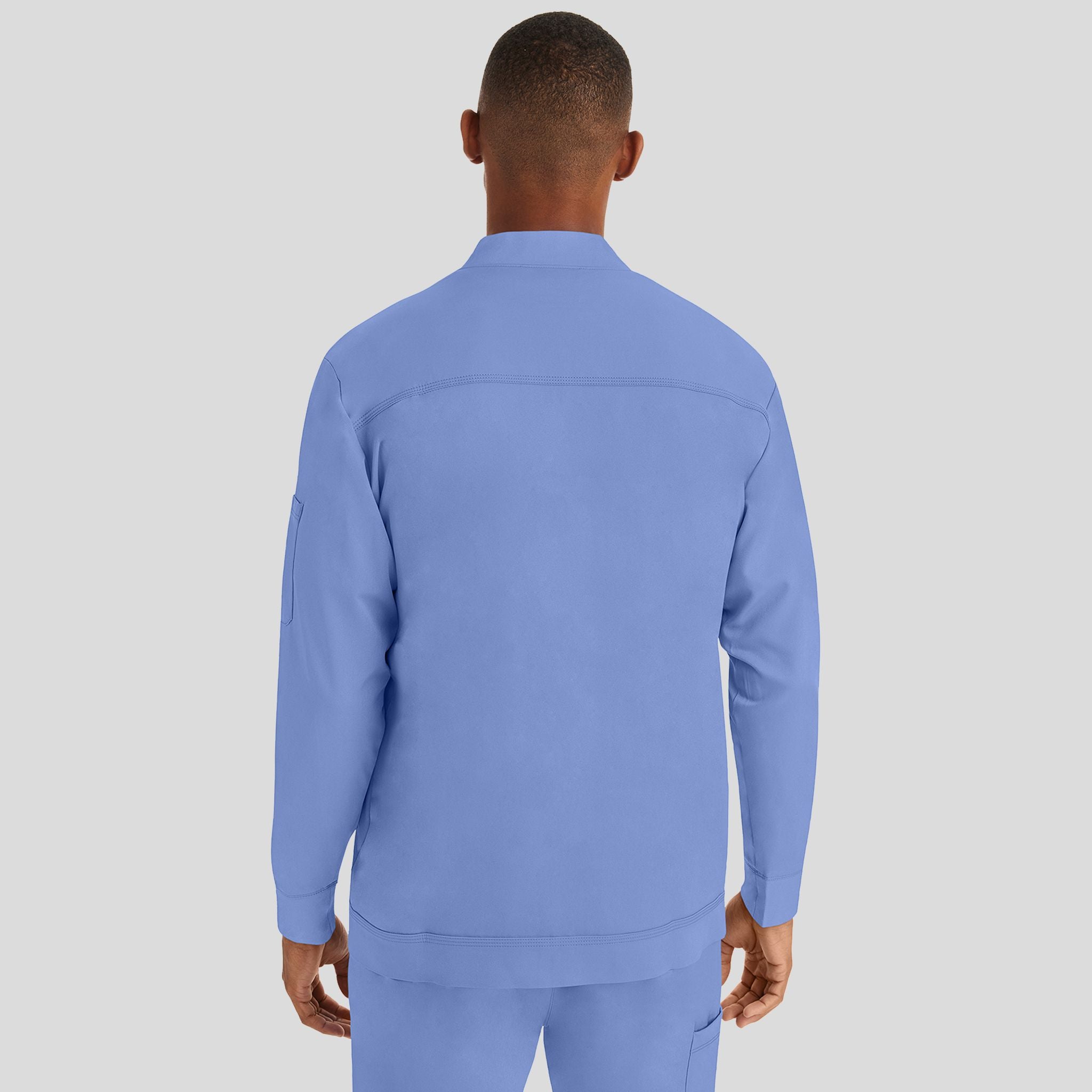 Men's Michael Zip Front Solid Scrub Jacket