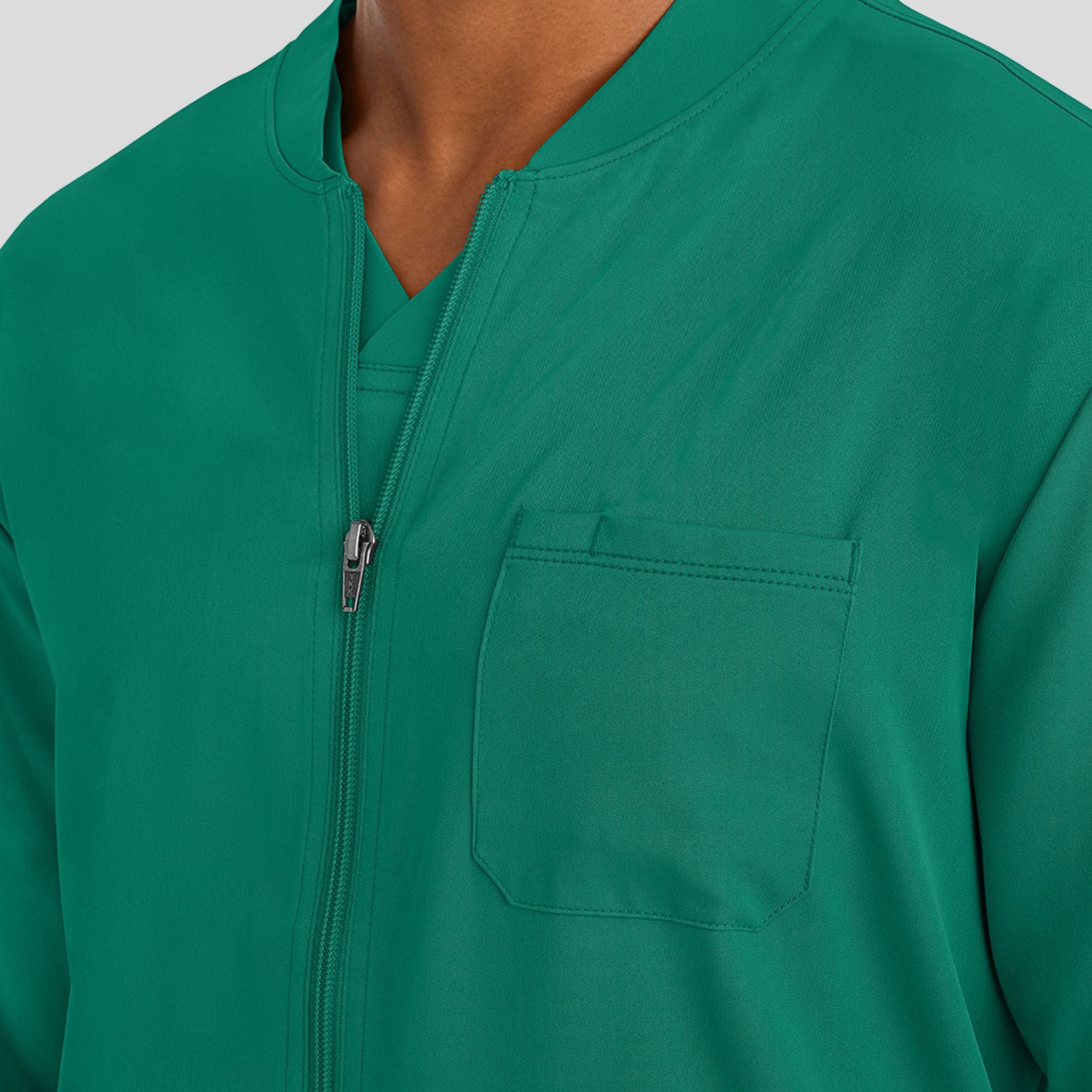 Men's Michael Zip Front Solid Scrub Jacket