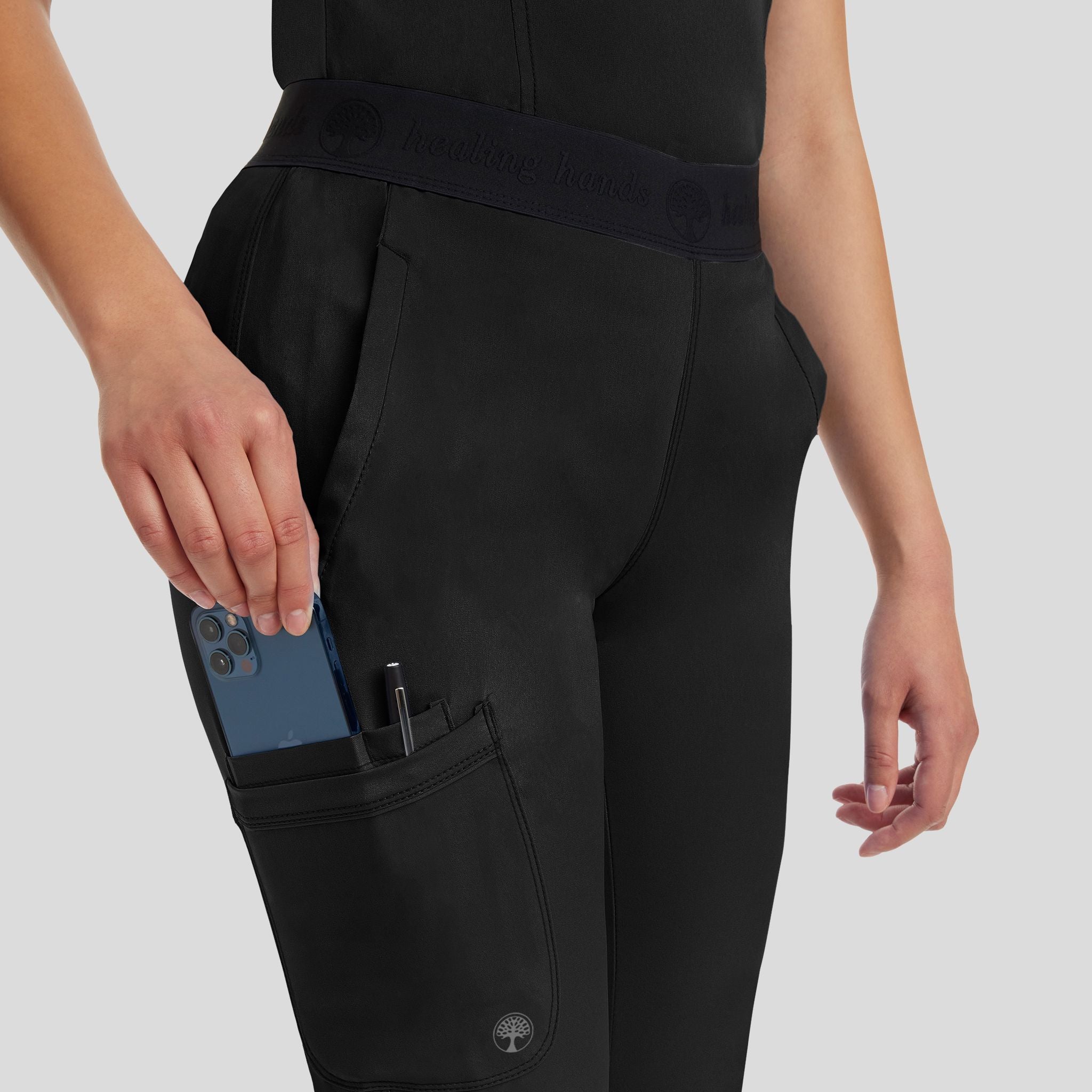 Women's Rachel Elastic Waistband Cargo Scrub Pant