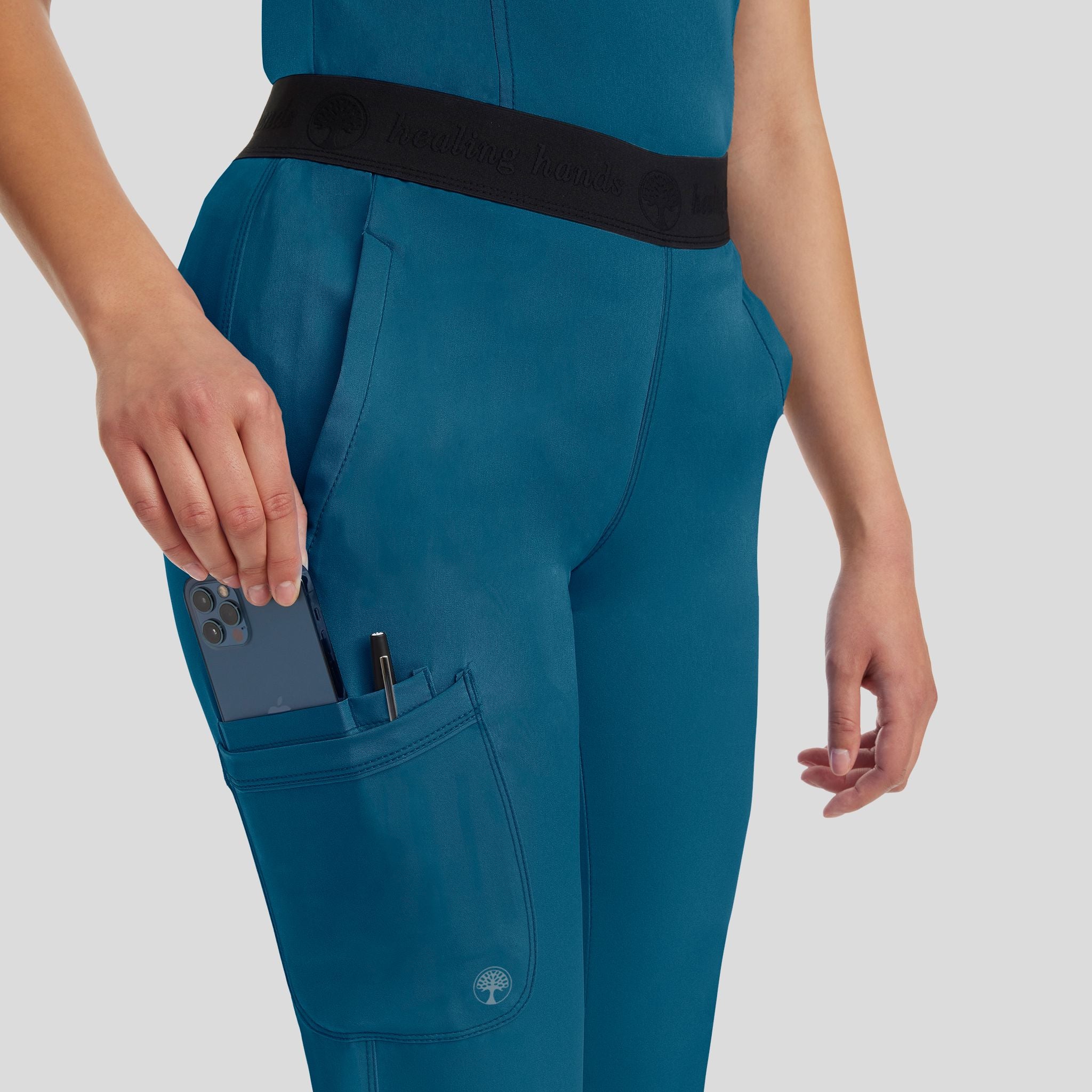 Women's Rachel Elastic Waistband Cargo Scrub Pant