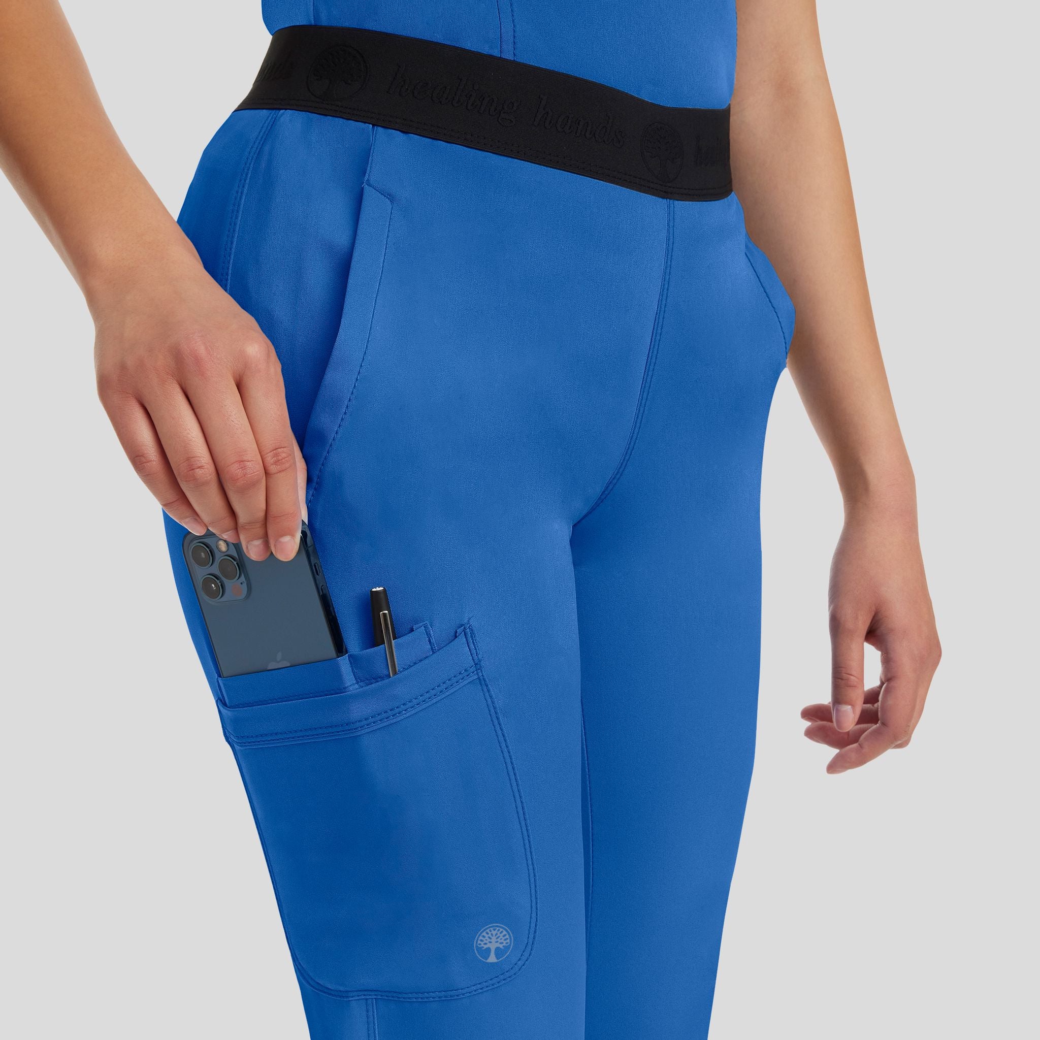 Women's Rachel Elastic Waistband Cargo Scrub Pant