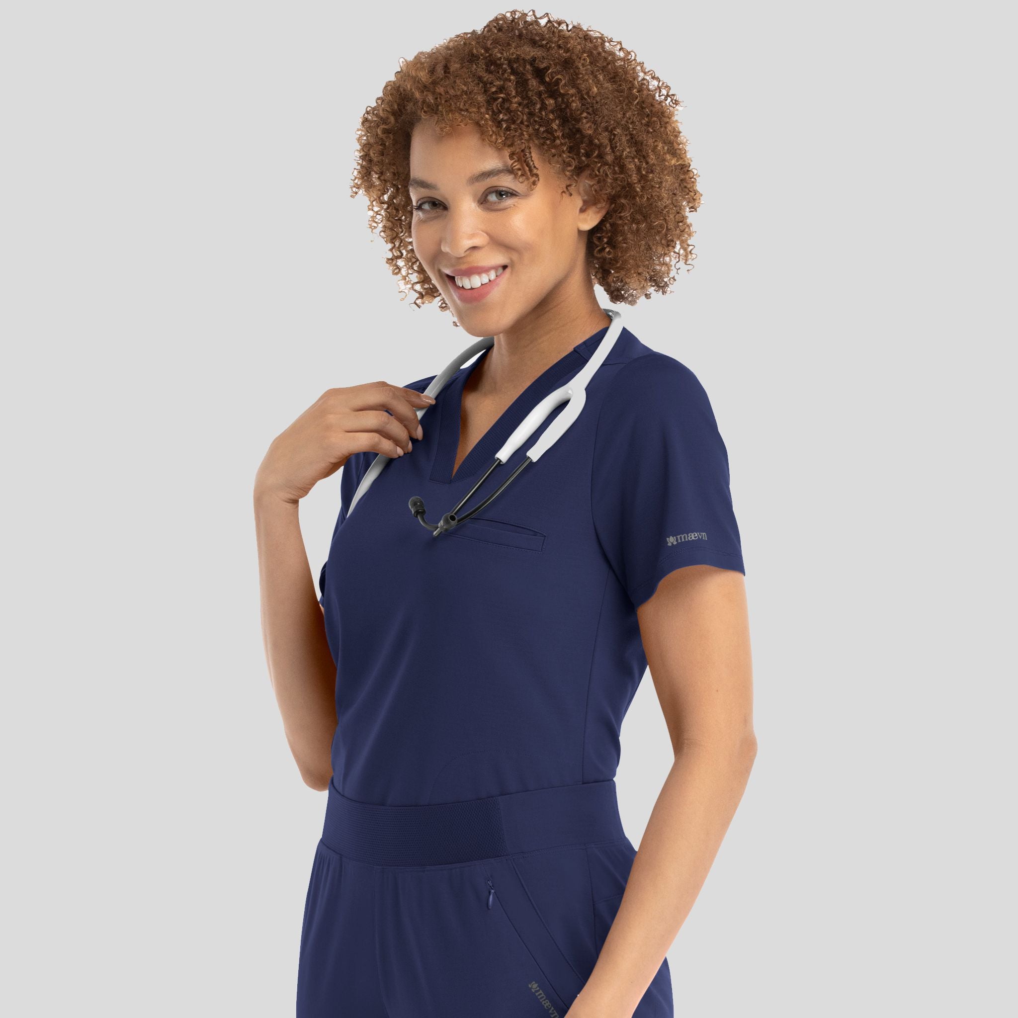 Women's Banded V-Neck Top