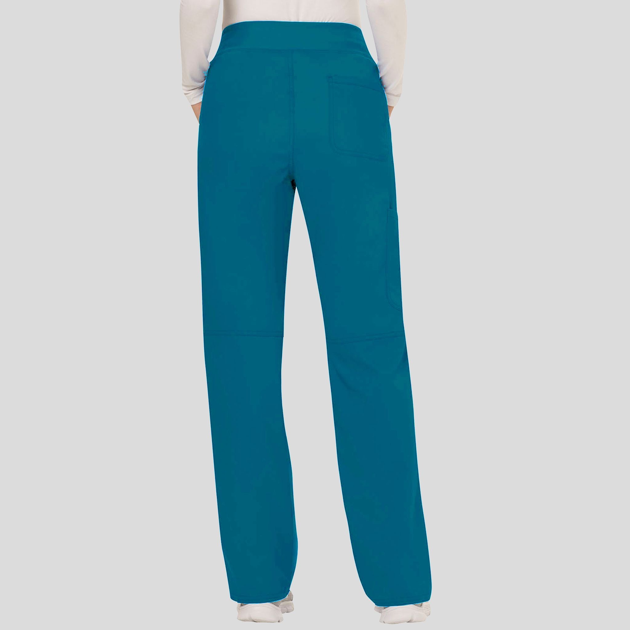 Women's Elastic Waistband Cargo Pull-On Scrub Pant