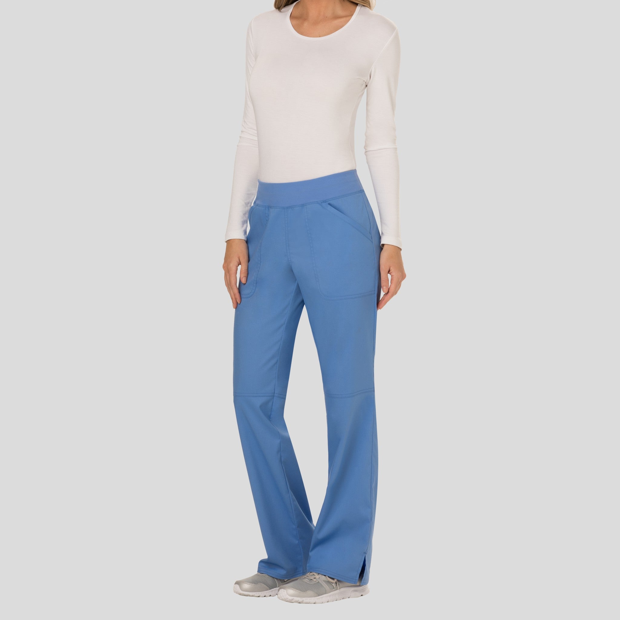 Women's Elastic Waistband Cargo Pull-On Scrub Pant